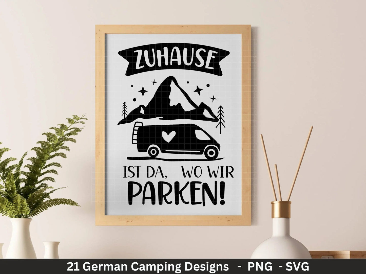 Deutsche Plotterdatei Camping Svg Wohnwagen Svg , Plotterdatei Camper, Camping Sprüche, Zuhause Svg Cricut Schneidedatei Happy Camper