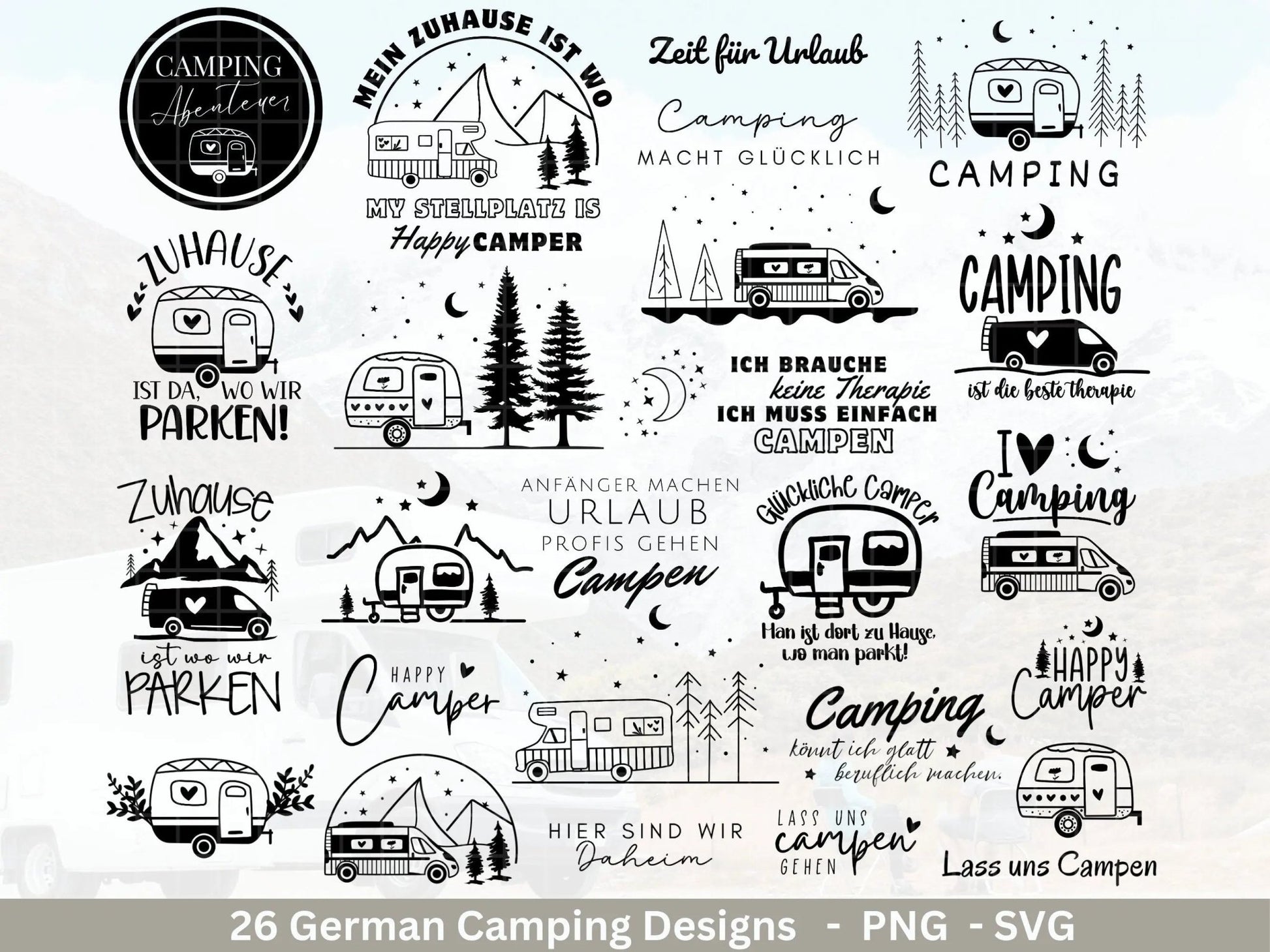 tenting deutsch Deutsche Plotterdatei Wohnwagen Camper online kaufen