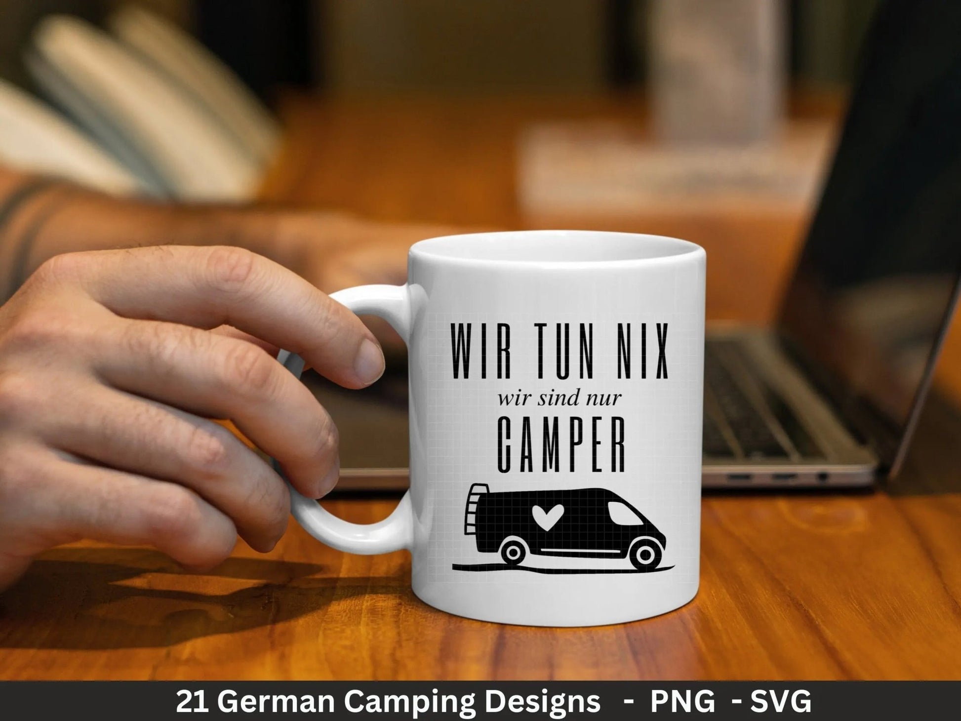 Deutsche Plotterdatei Camping Svg Wohnwagen Svg , Plotterdatei Camper, Camping Sprüche, Zuhause Svg Cricut Schneidedatei Happy Camper