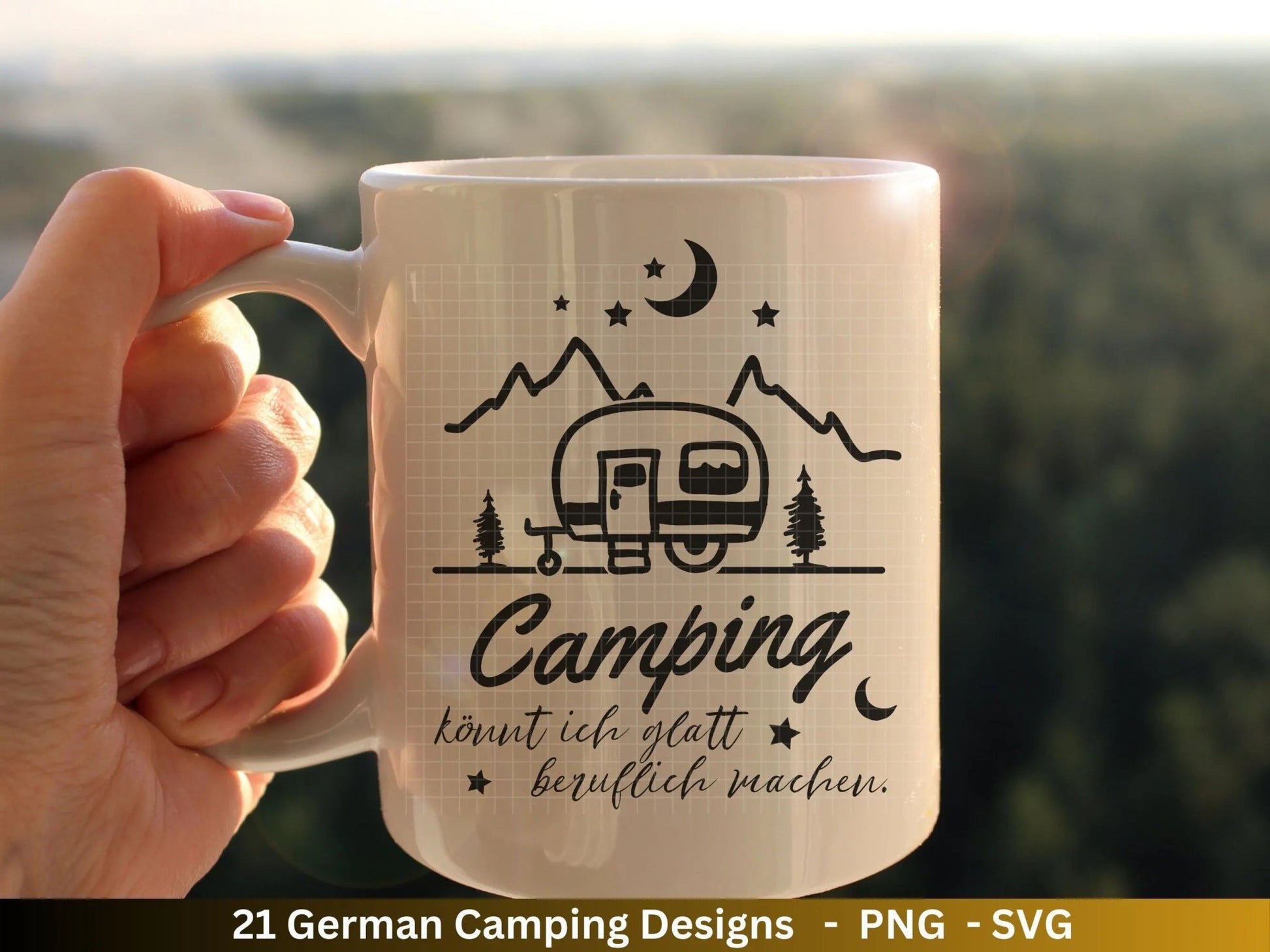 Deutsche Plotterdatei Camping Svg Wohnwagen Svg , Plotterdatei Camper, Camping Sprüche, Zuhause Svg Cricut Schneidedatei Happy Camper