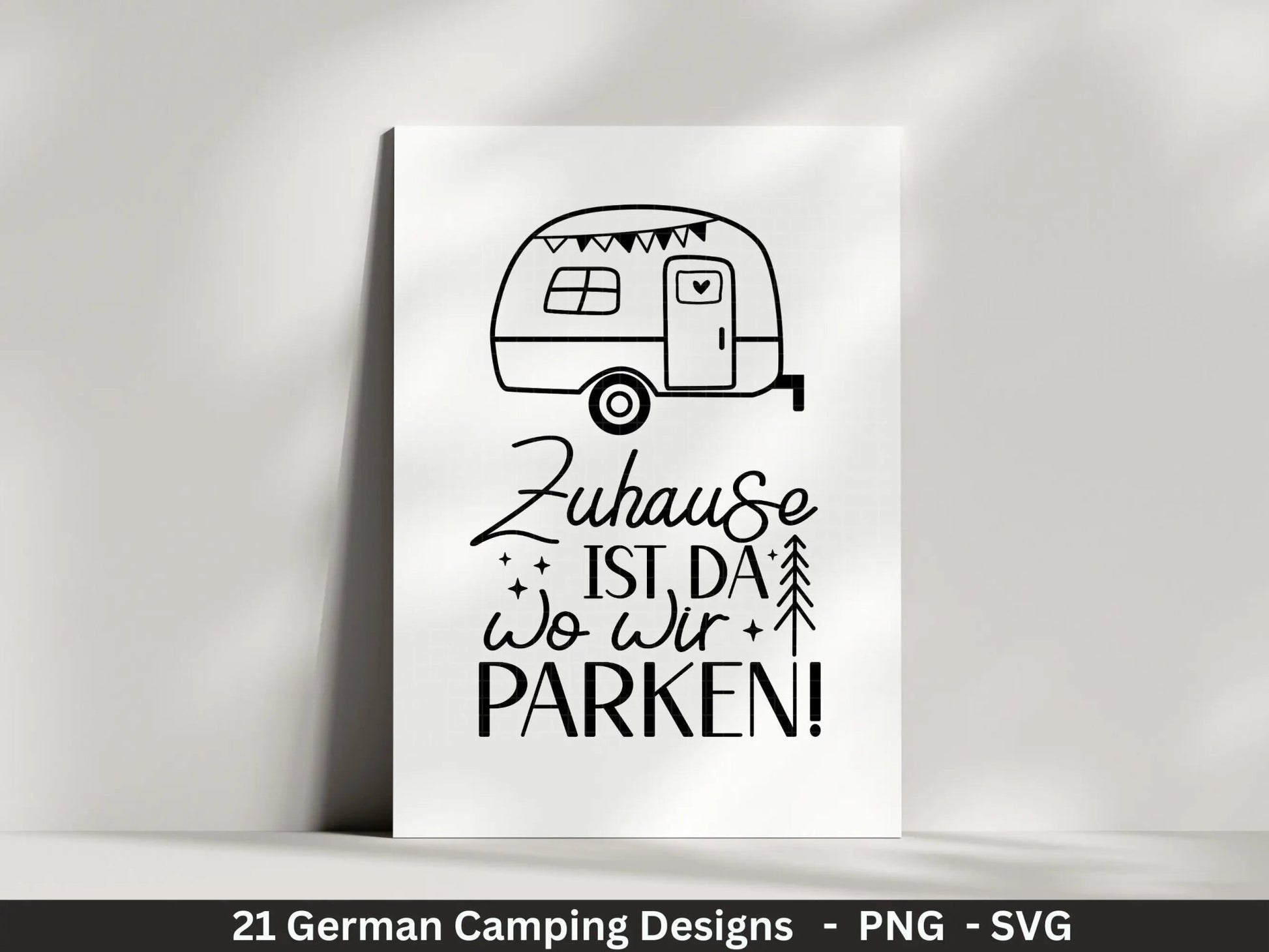 Deutsche Plotterdatei Camping Svg Wohnwagen Svg , Plotterdatei Camper, Camping Sprüche, Zuhause Svg Cricut Schneidedatei Happy Camper