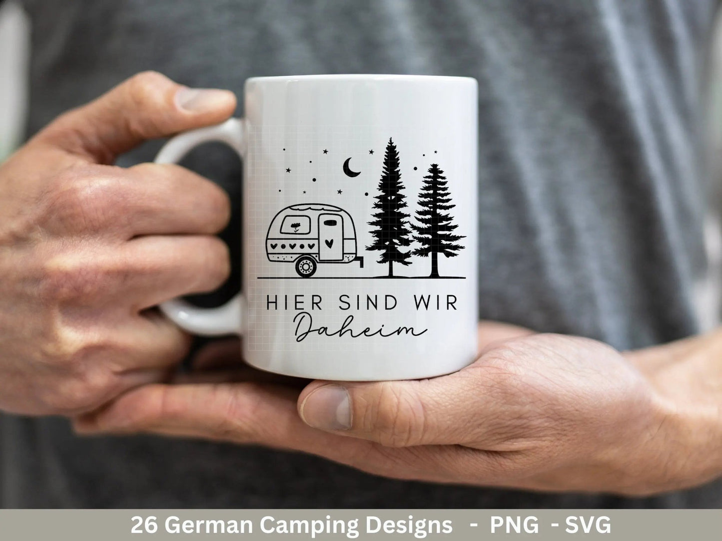 Deutsche Plotterdatei Camping Svg Wohnwagen Svg , Plotterdatei Camper, Camping Sprüche, Zuhause Svg Cricut Schneidedatei Happy Camper