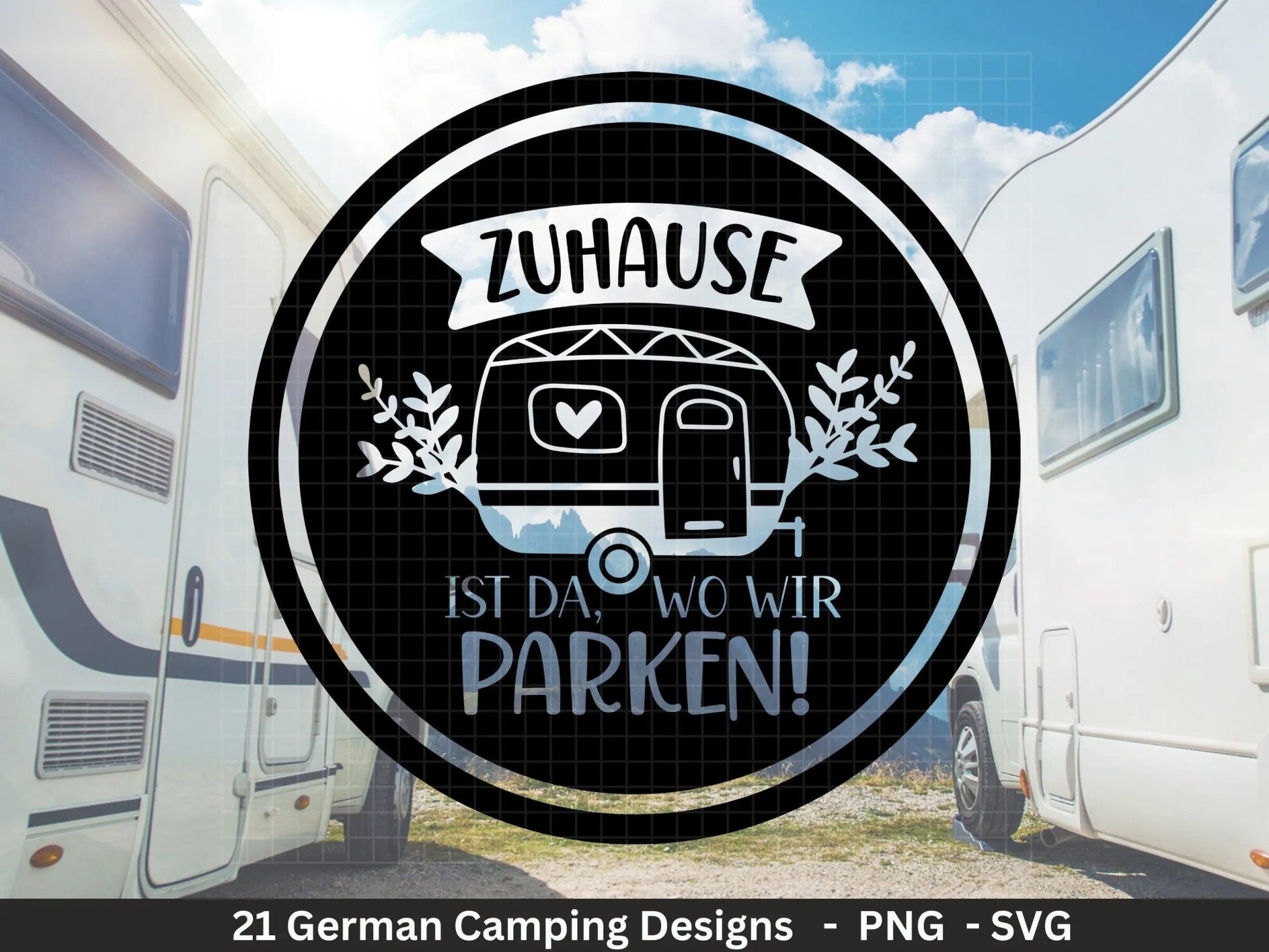 Deutsche Plotterdatei Camping Svg Wohnwagen Svg , Plotterdatei Camper, Camping Sprüche, Zuhause Svg Cricut Schneidedatei Happy Camper