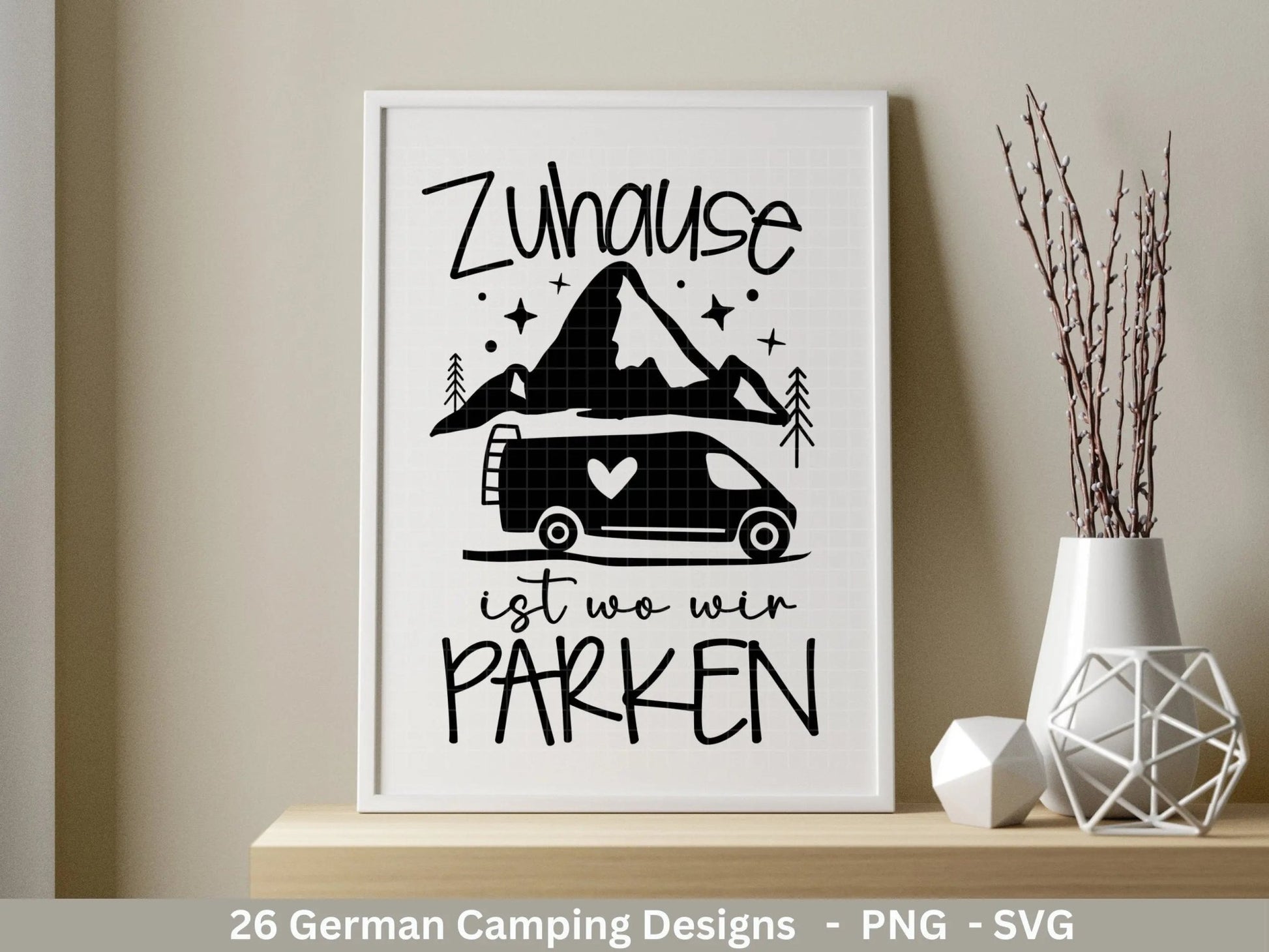 Deutsche Plotterdatei Camping Svg Wohnwagen Svg , Plotterdatei Camper, Camping Sprüche, Zuhause Svg Cricut Schneidedatei Happy Camper