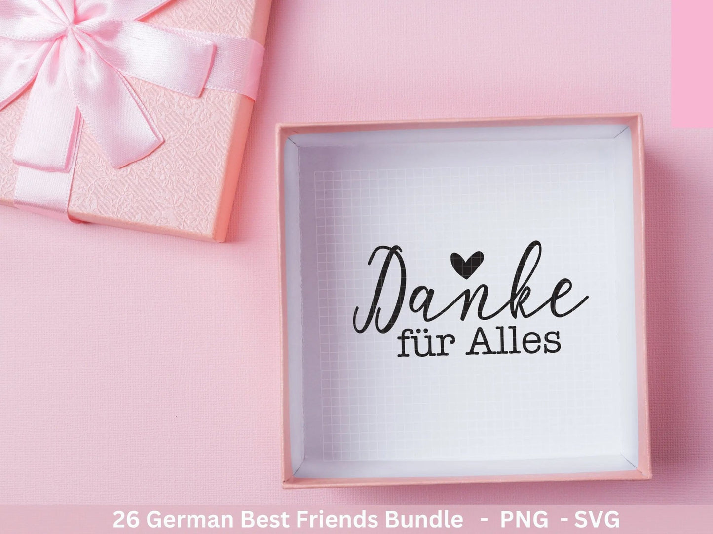 Deutsche Plotterdatei Danke- Best Friends Svg Bundle - Cricut Silhouette - Lieblingsmensch Svg - Schön das es dich gibt - Du bist Toll Svg