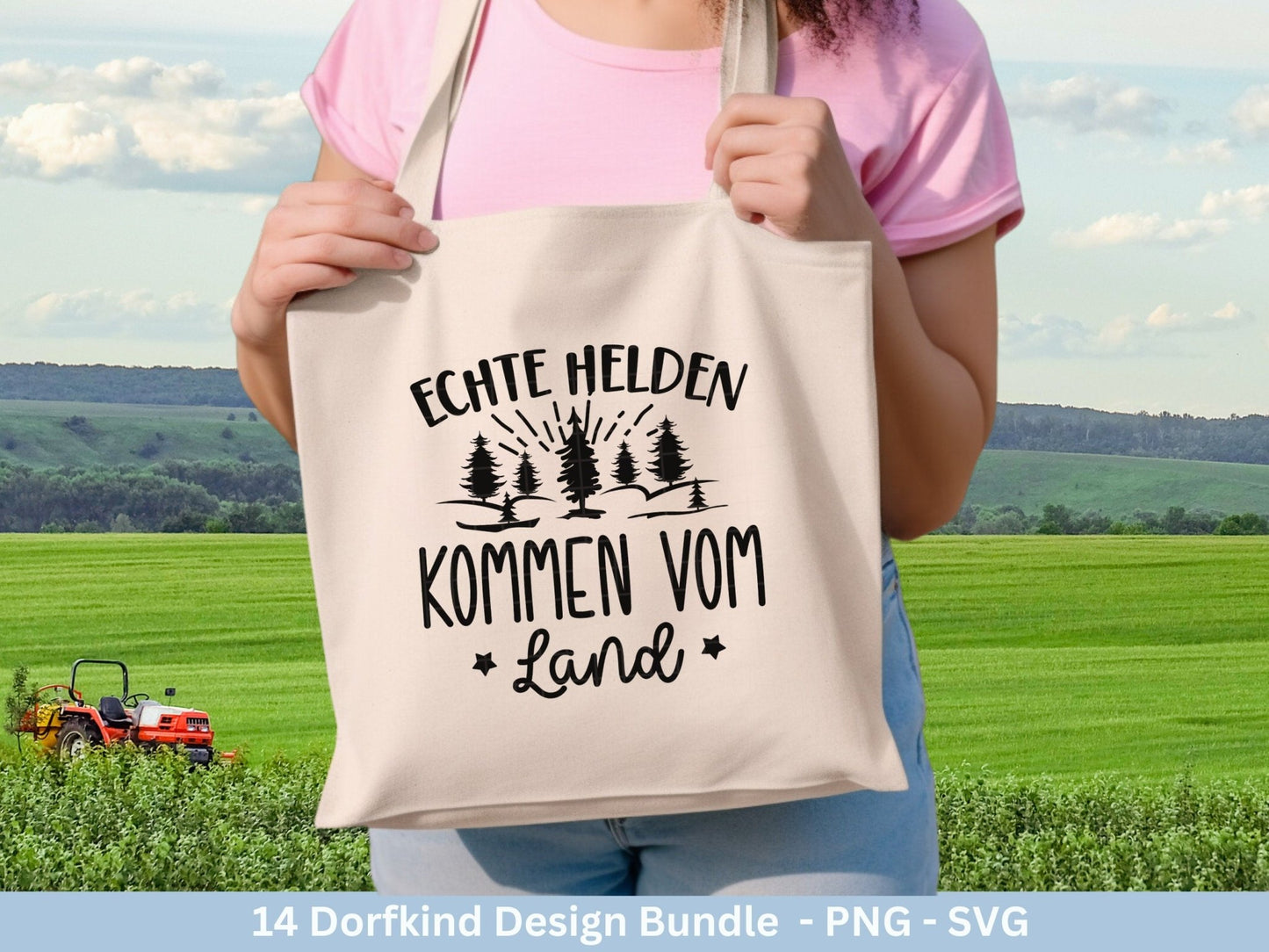 Deutsche Plotterdatei Dorf - Dorfkind und stolz drauf - Bauernhof svg - Traktor svg - Cricut Silhouette - Dorfliebe Zitate - Dorfleben svg - EmidaDesign