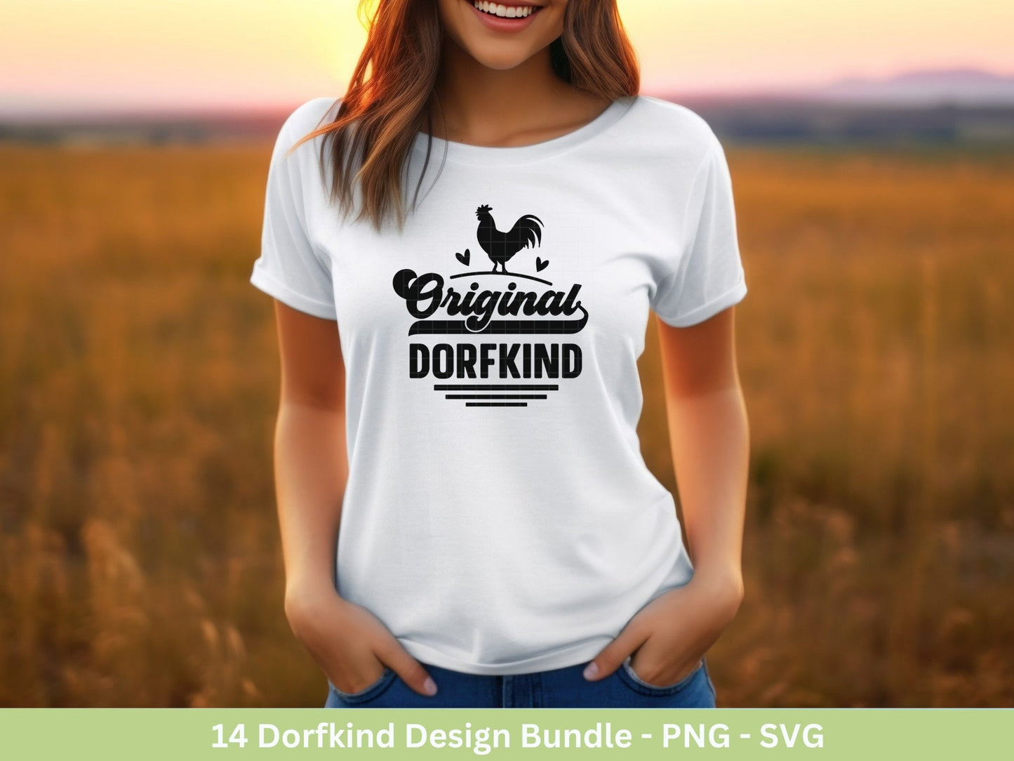 Deutsche Plotterdatei Dorf - Dorfkind und stolz drauf - Bauernhof svg - Traktor svg - Cricut Silhouette - Dorfliebe Zitate - Dorfleben svg - EmidaDesign