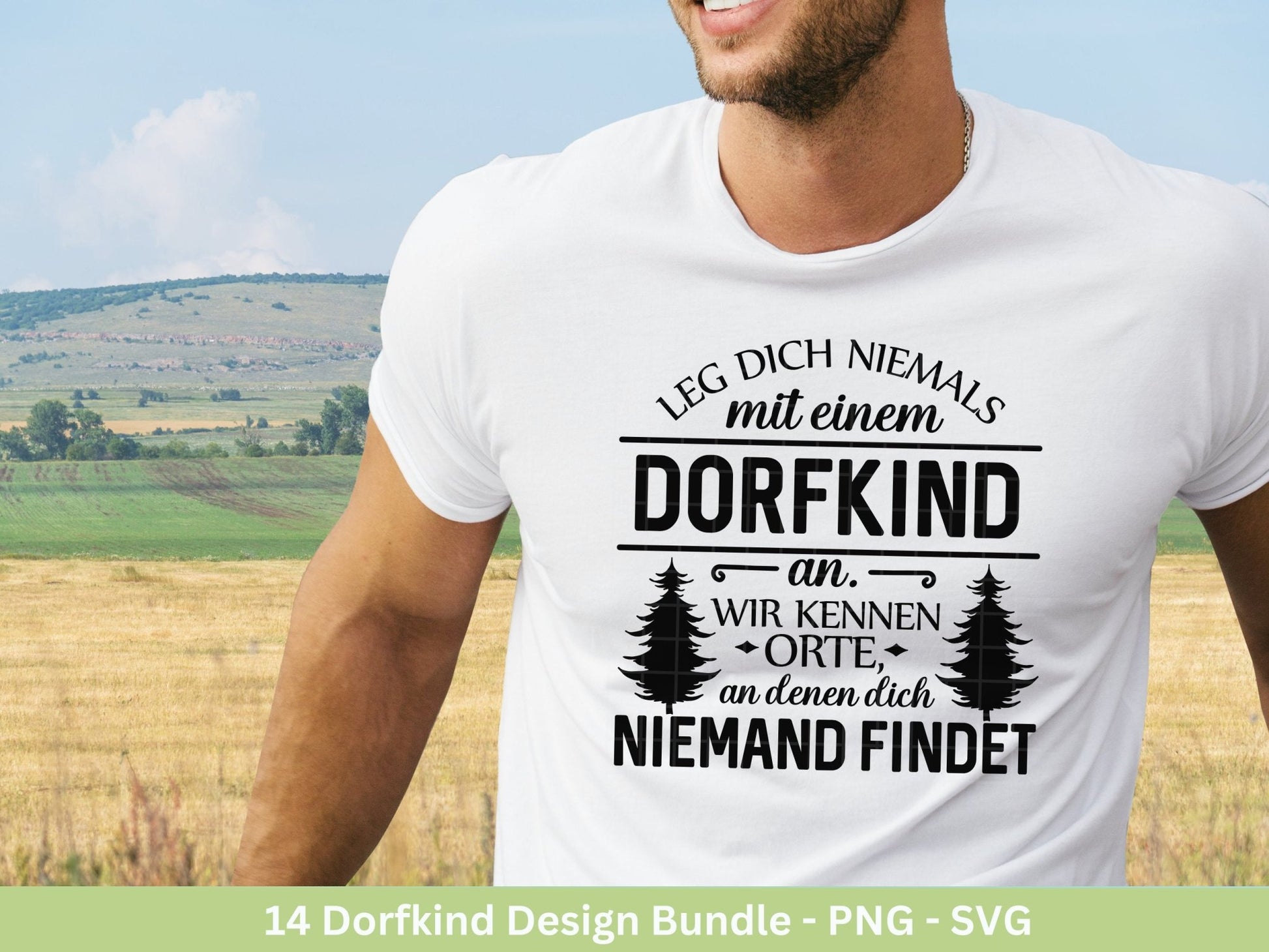 Deutsche Plotterdatei Dorf - Dorfkind und stolz drauf - Bauernhof svg - Traktor svg - Cricut Silhouette - Dorfliebe Zitate - Dorfleben svg - EmidaDesign