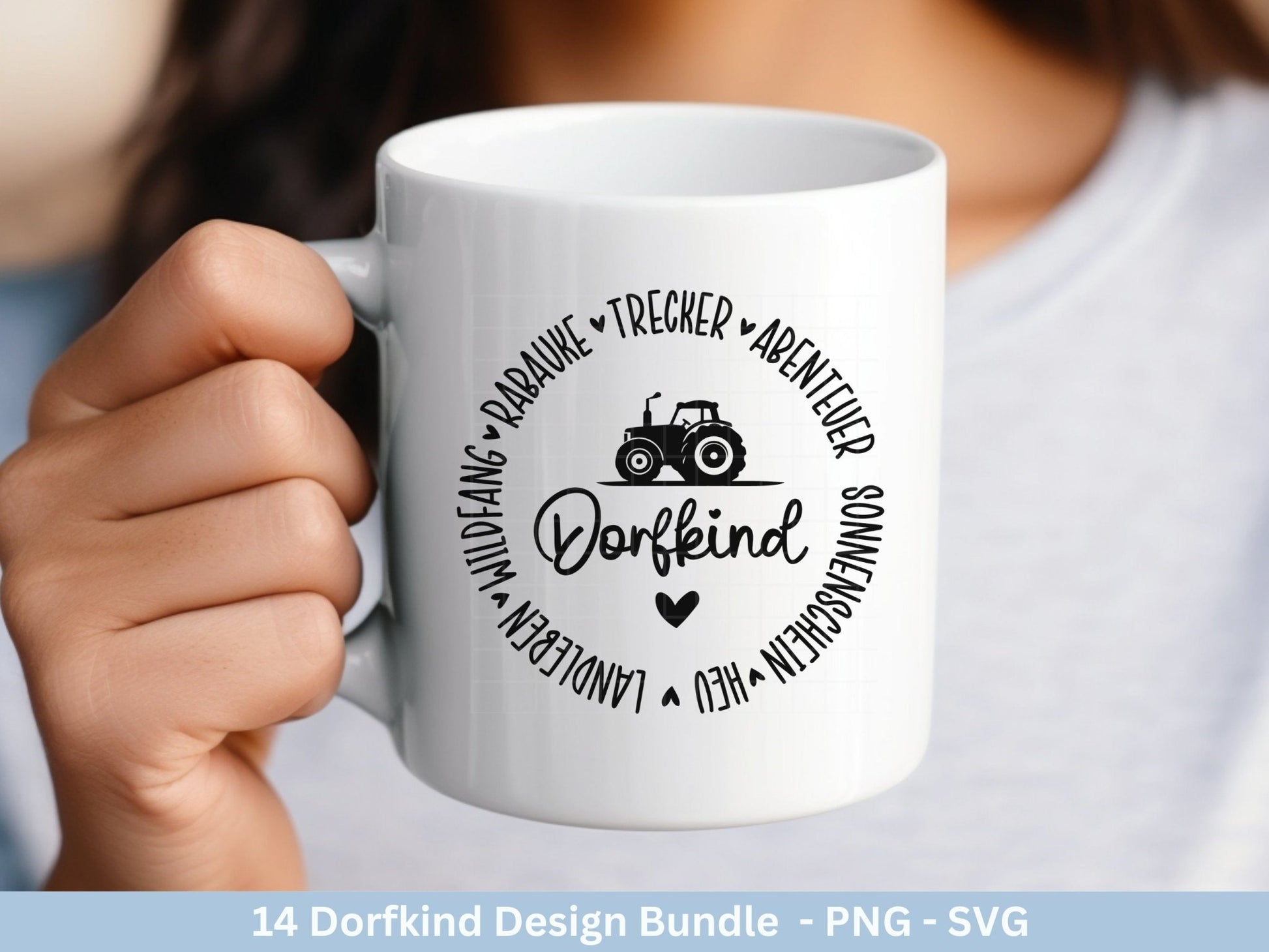 Deutsche Plotterdatei Dorf - Dorfkind und stolz drauf - Bauernhof svg - Traktor svg - Cricut Silhouette - Dorfliebe Zitate - Dorfleben svg - EmidaDesign