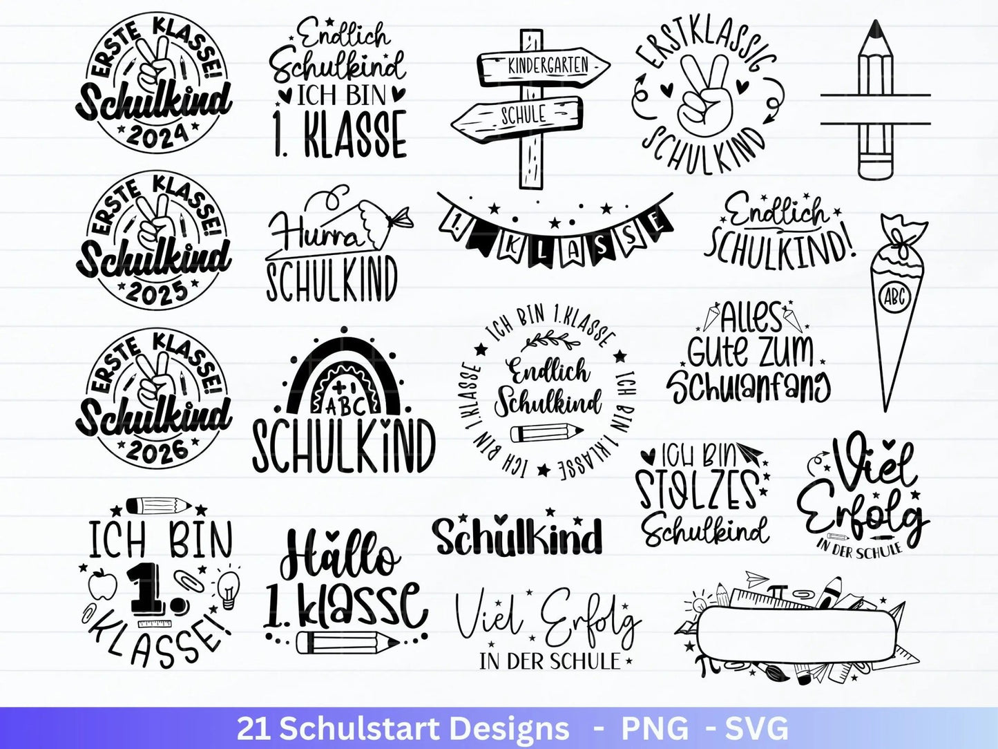 Deutsche Plotterdatei Einschulung svg png - Schulstart svg - Schulanfang Sprüche - Cricut Silhouette - Einschulung Geschenk Schulanfang png