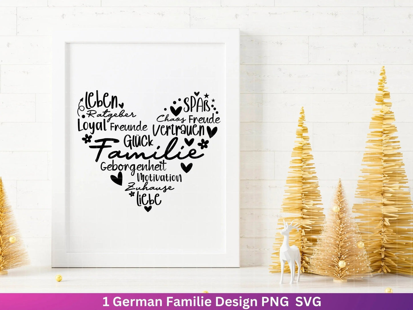 Deutsche Plotterdatei Familie- Plotterdatei Herz svg - Familie svg - Deutsche Sprüche svg - Plotterdatei Geschenk- Cricut - Herz Design