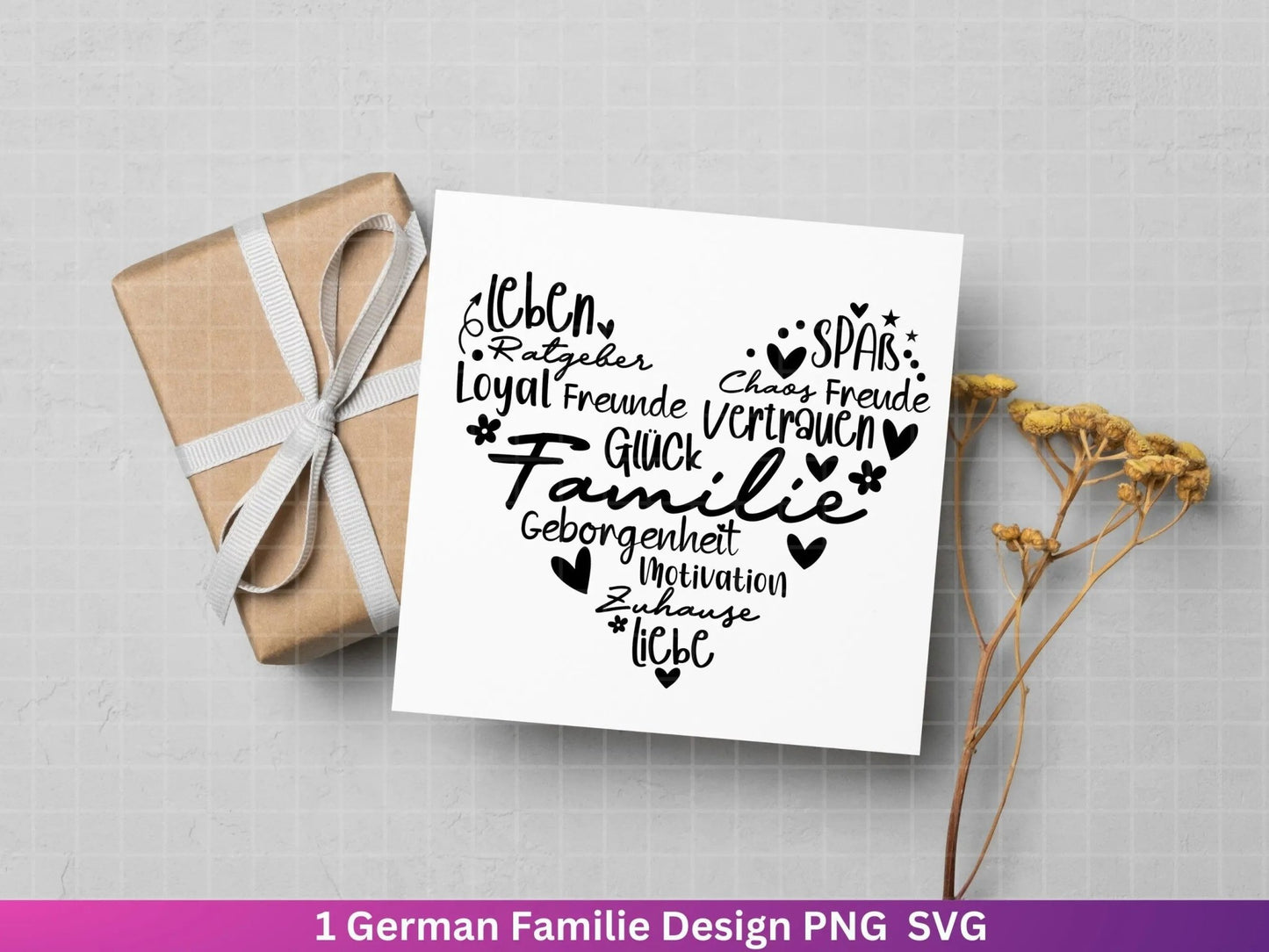 Deutsche Plotterdatei Familie- Plotterdatei Herz svg - Familie svg - Deutsche Sprüche svg - Plotterdatei Geschenk- Cricut - Herz Design