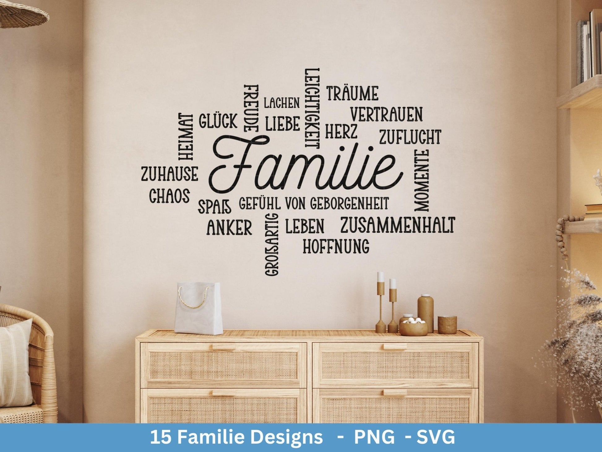 Deutsche Plotterdatei Familie - Plotterdatei Herz svg - Familie svg - Deutsche Sprüche svg - Plotterdatei Geschenk - Cricut - Laserdatei - EmidaDesign