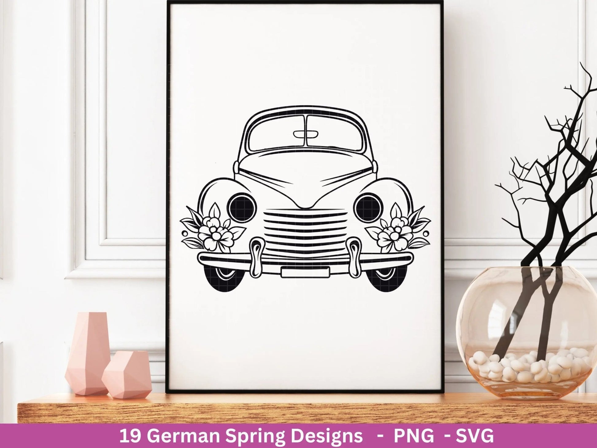 Deutsche Plotterdatei Frühling - Hallo Frühling - Cricut Silhouette Studio Plotterdatei - Ostern Svg - Ostergrüße - Frühlings Bundle