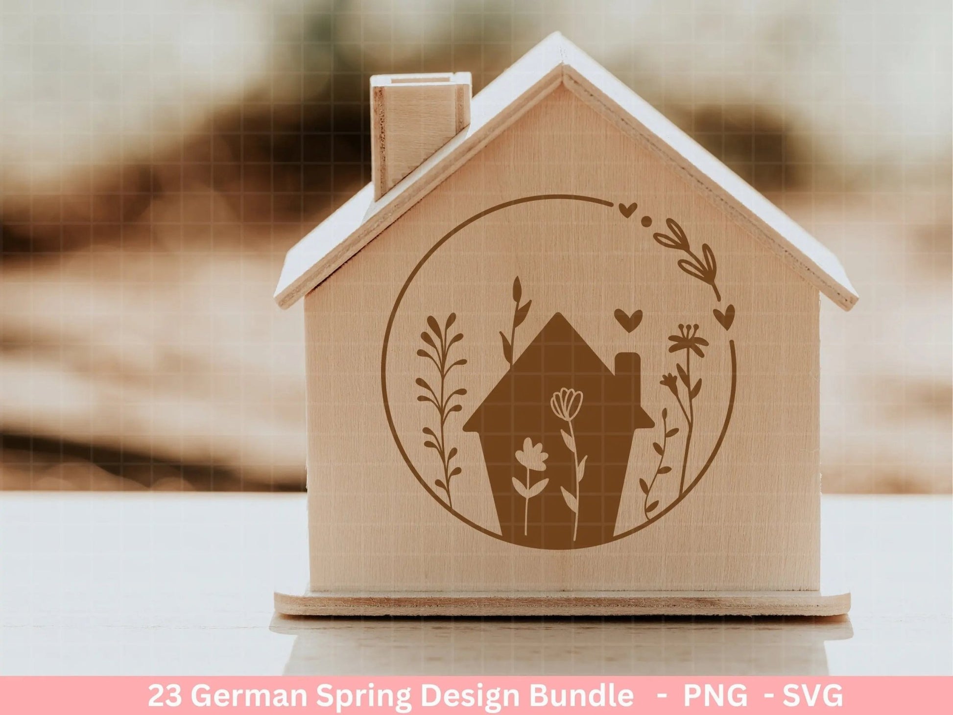 Deutsche Plotterdatei Frühling - Hallo Frühling - Cricut Silhouette Studio Plotterdatei - Ostern Svg - Ostergrüße - Frühlings Bundle