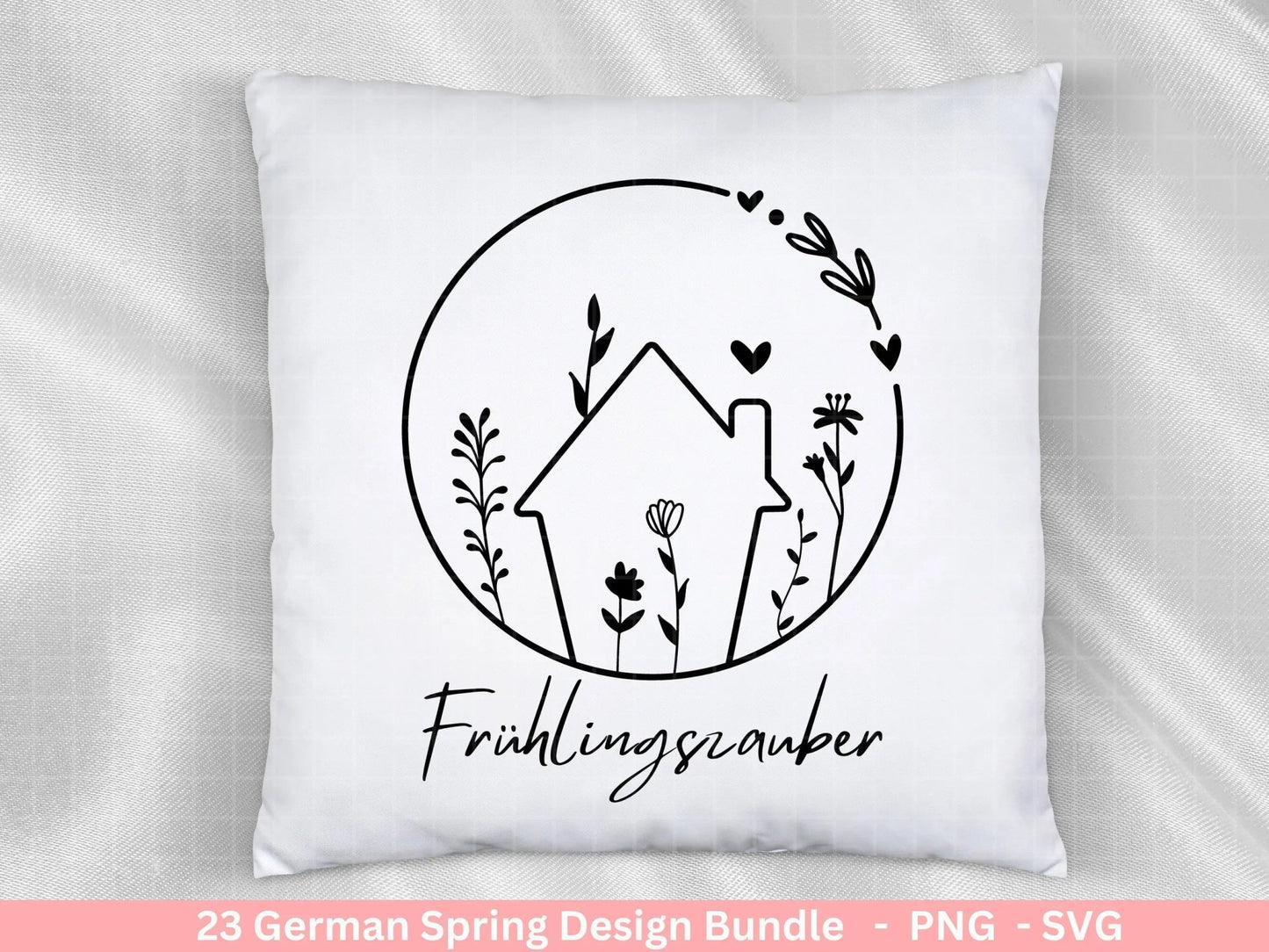 Deutsche Plotterdatei Frühling - Hallo Frühling - Cricut Silhouette Studio Plotterdatei - Ostern Svg - Ostergrüße - Frühlings Bundle