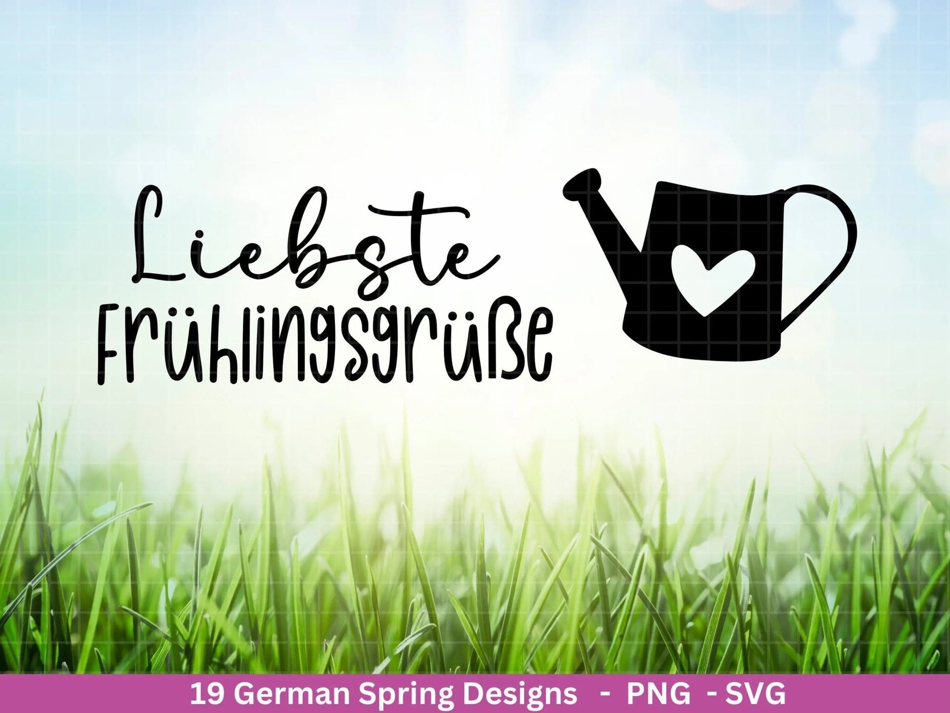 Deutsche Plotterdatei Frühling - Hallo Frühling - Cricut Silhouette Studio Plotterdatei - Ostern Svg - Ostergrüße - Frühlings Bundle