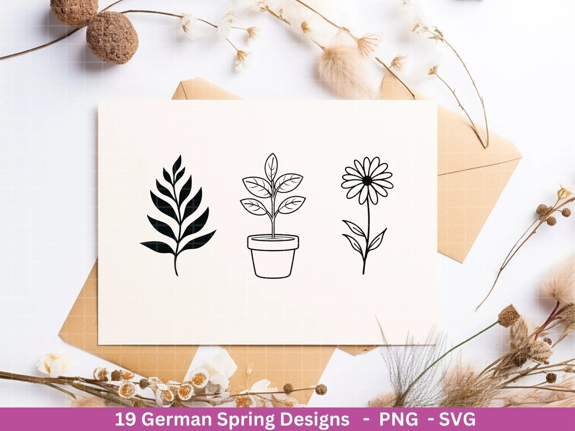 Deutsche Plotterdatei Frühling - Hallo Frühling - Cricut Silhouette Studio Plotterdatei - Ostern Svg - Ostergrüße - Frühlings Bundle