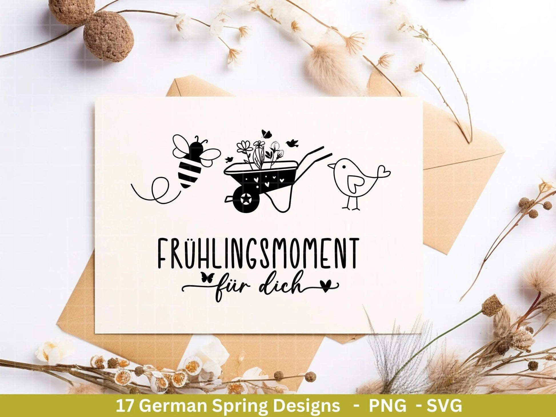 Deutsche Plotterdatei Frühling - Hallo Frühling - Cricut Silhouette Studio Plotterdatei - Ostern Svg - Ostergrüße - Frühlings Bundle