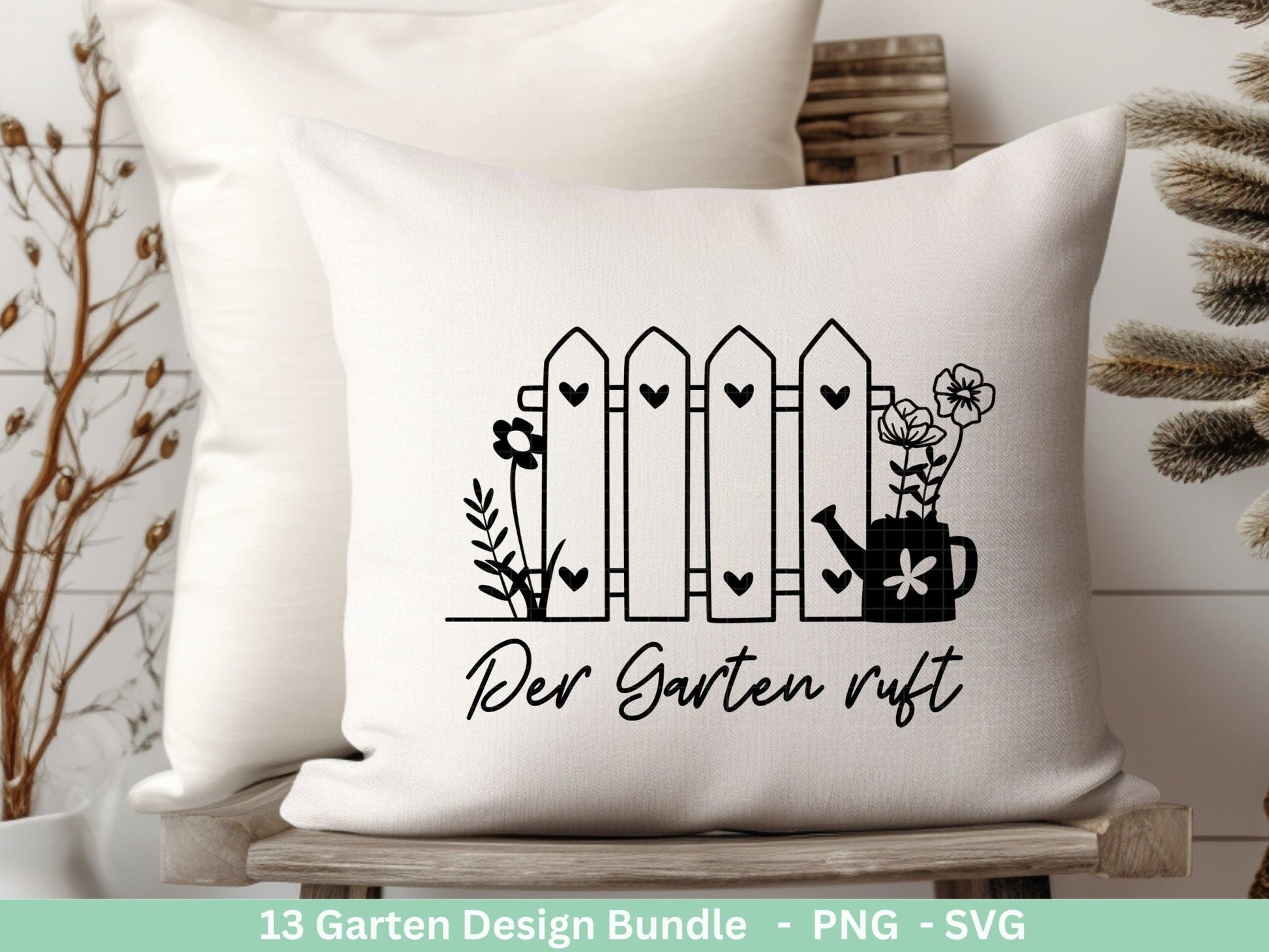 Deutsche Plotterdatei Garten - Gartendeko - Frühling svg - Cricut Silhouette - Lieblingsplatz - Schubkarre - Gartengeschenke - Gartenliebe - EmidaDesign