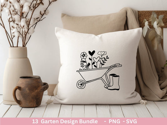 Deutsche Plotterdatei Garten - Gartendeko - Frühling svg - Cricut Silhouette - Lieblingsplatz - Schubkarre - Gartengeschenke - Gartenliebe - EmidaDesign