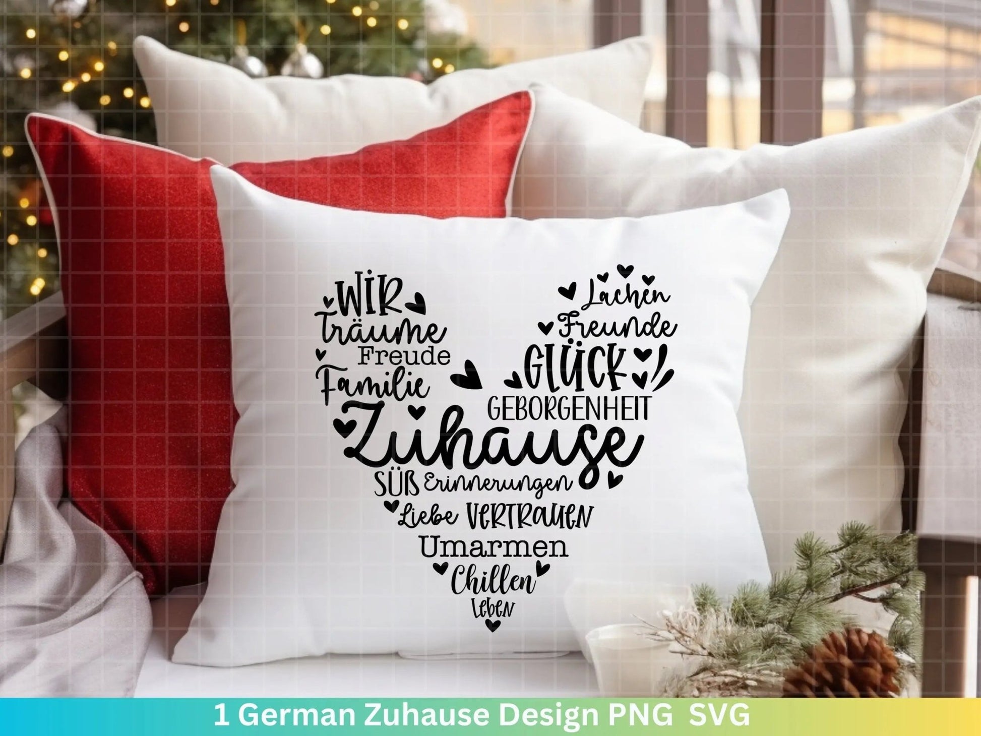 Deutsche Plotterdatei Glück - Plotterdatei als Herz - Herz svg - Deutsche Sprüche svg - Plotterdatei Geschenke - Cricut Silhouette