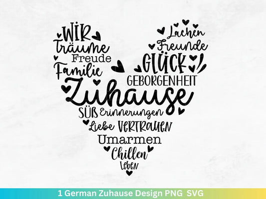 Deutsche Plotterdatei Glück - Plotterdatei als Herz - Herz svg - Deutsche Sprüche svg - Plotterdatei Geschenke - Cricut Silhouette