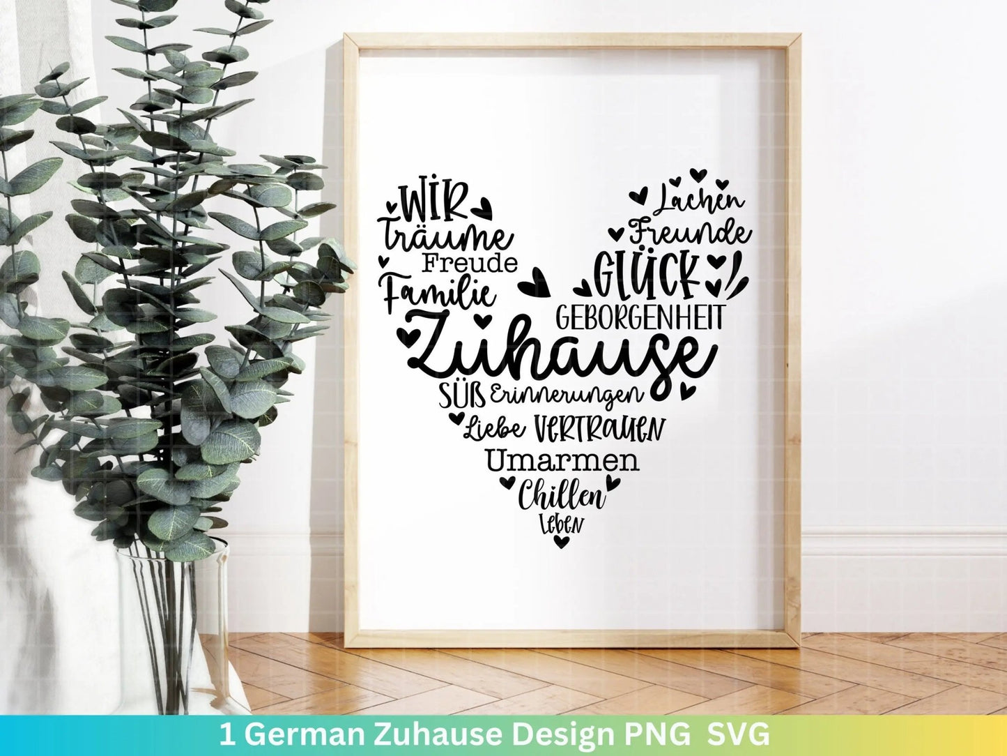 Deutsche Plotterdatei Glück - Plotterdatei als Herz - Herz svg - Deutsche Sprüche svg - Plotterdatei Geschenke - Cricut Silhouette