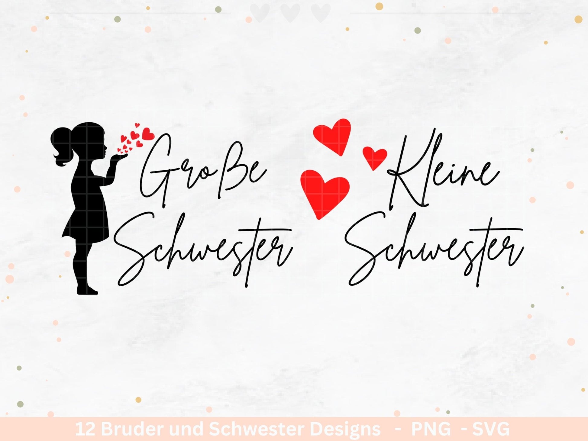 Deutsche Plotterdatei - Große Schwester - Großer Bruder svg - Kleiner Bruder svg - Baby Shower Geschenk Svg - Geschenk zur Geburt - Cricut - EmidaDesign