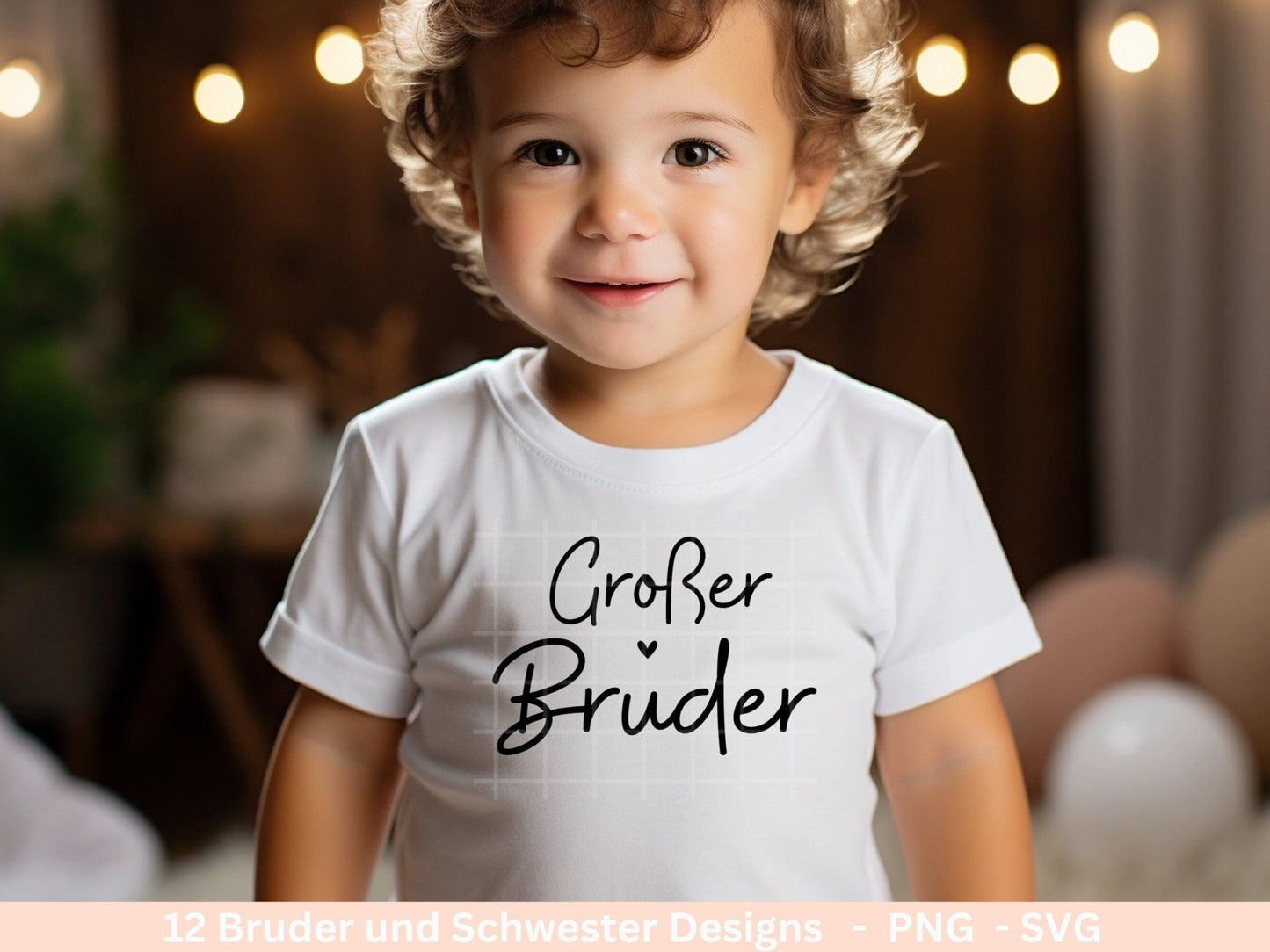 Deutsche Plotterdatei - Große Schwester - Großer Bruder svg - Kleiner Bruder svg - Baby Shower Geschenk Svg - Geschenk zur Geburt - Cricut - EmidaDesign