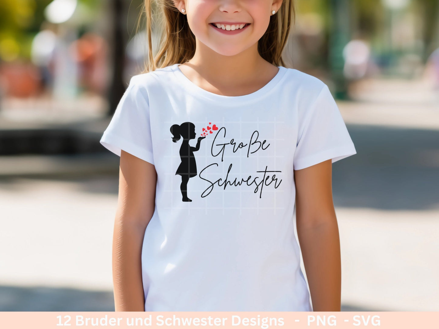 Deutsche Plotterdatei - Große Schwester - Großer Bruder svg - Kleiner Bruder svg - Baby Shower Geschenk Svg - Geschenk zur Geburt - Cricut - EmidaDesign