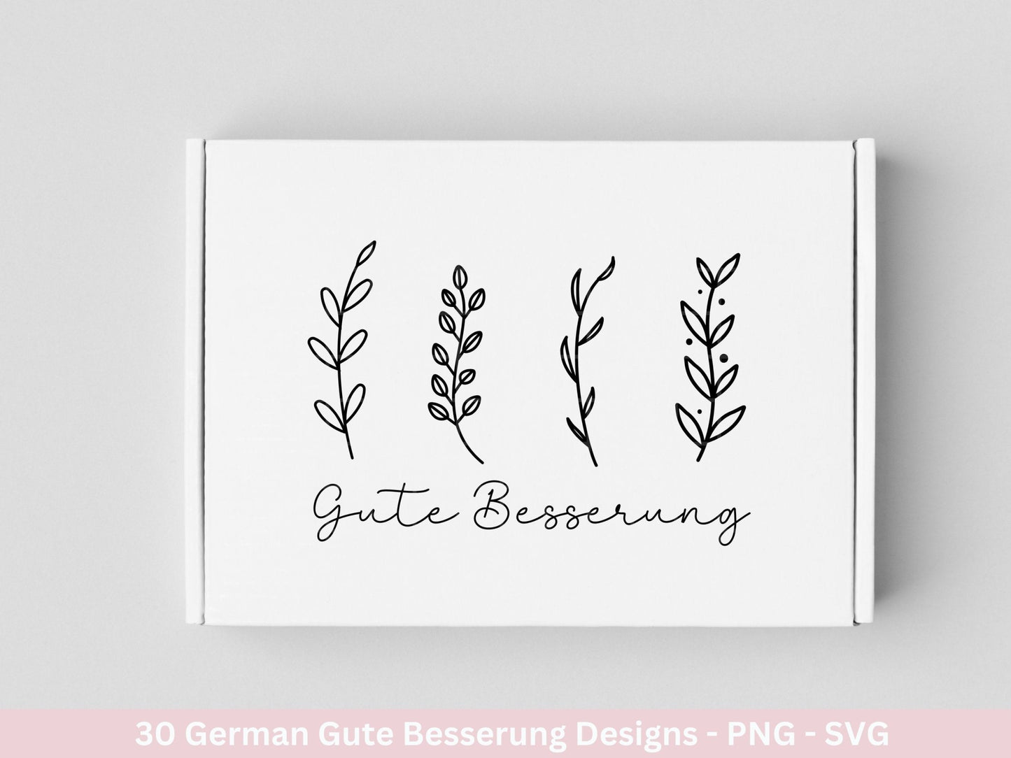 Deutsche Plotterdatei Gute Besserung - Gute Besserungspflaster - Wildblumen svg - Genesung Werde schnell gesund svg - Cricut Silhouette