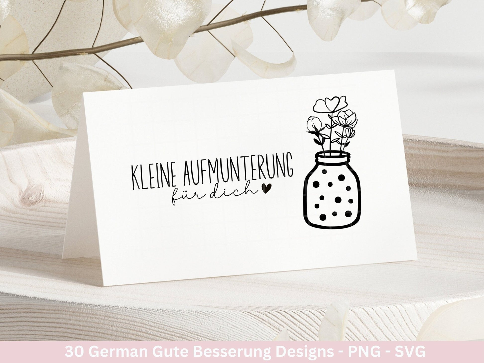 Deutsche Plotterdatei Gute Besserung - Gute Besserungspflaster - Wildblumen svg - Genesung Werde schnell gesund svg - Cricut Silhouette