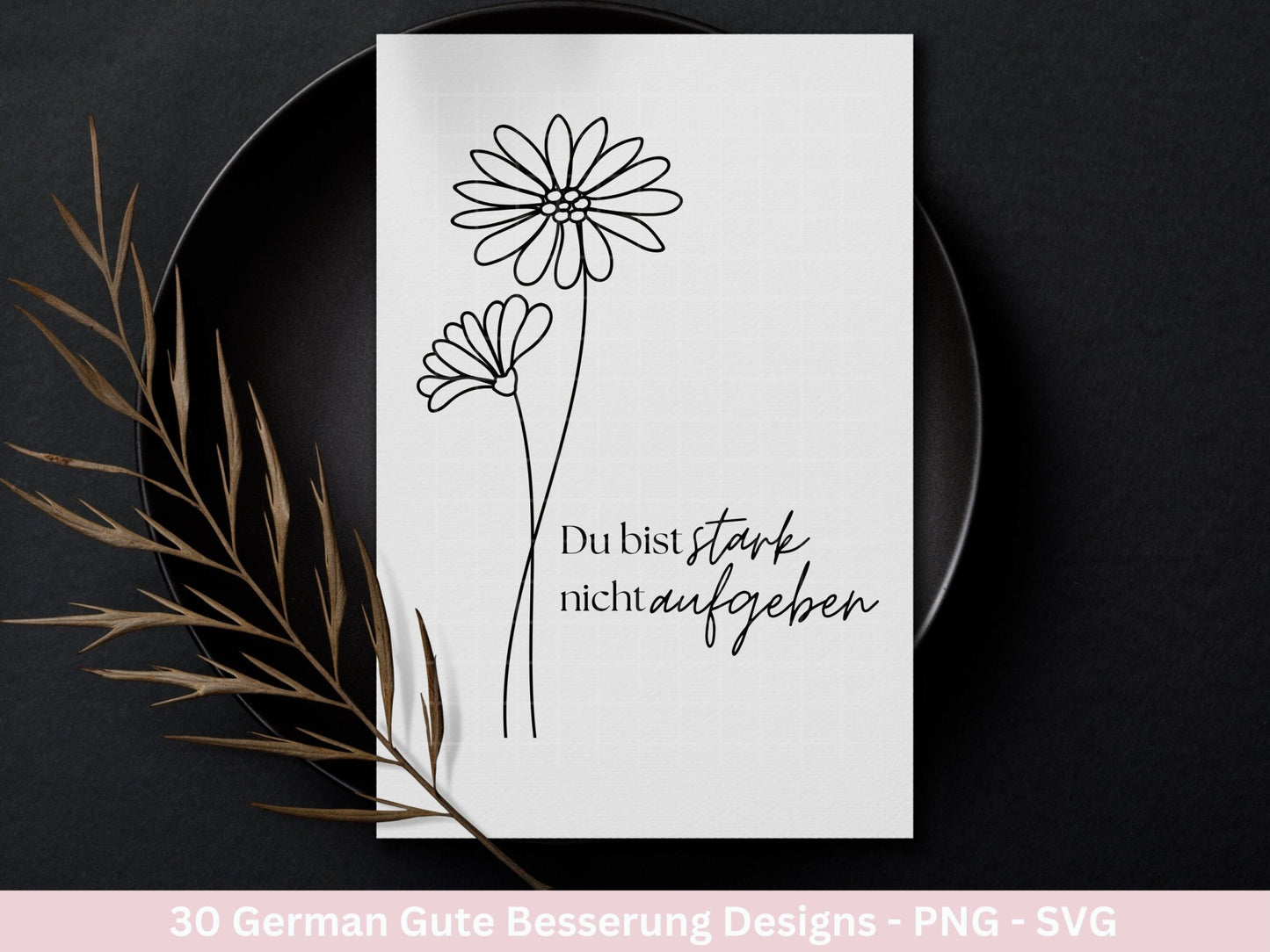 Deutsche Plotterdatei Gute Besserung - Gute Besserungspflaster - Wildblumen svg - Genesung Werde schnell gesund svg - Cricut Silhouette