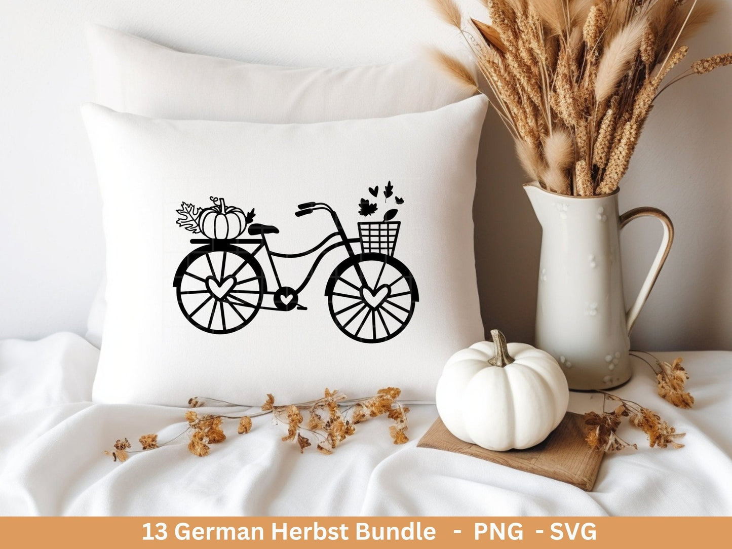 Deutsche Plotterdatei Herbst - Hallo Herbst - Cricut Silhouette Studio Plotterdatei - Herbstzauber - Herbstgrüße SVG Bundle - Kürbis Blätter - EmidaDesign