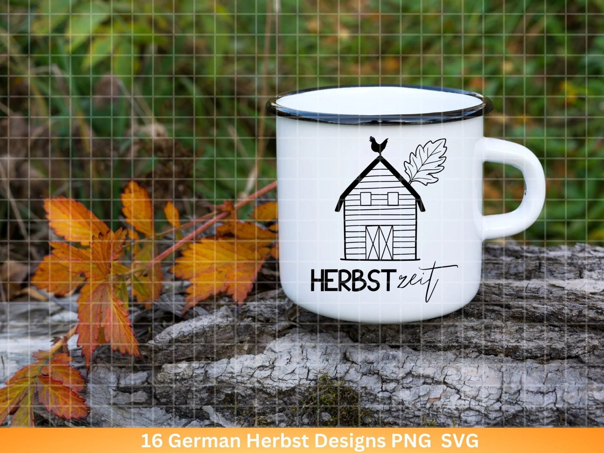 Deutsche Plotterdatei Herbst - Hallo Herbst - Cricut Silhouette Studio Plotterdatei -Herbstzauber - Herbstgrüße SVG Bundle - Kürbis Blätter