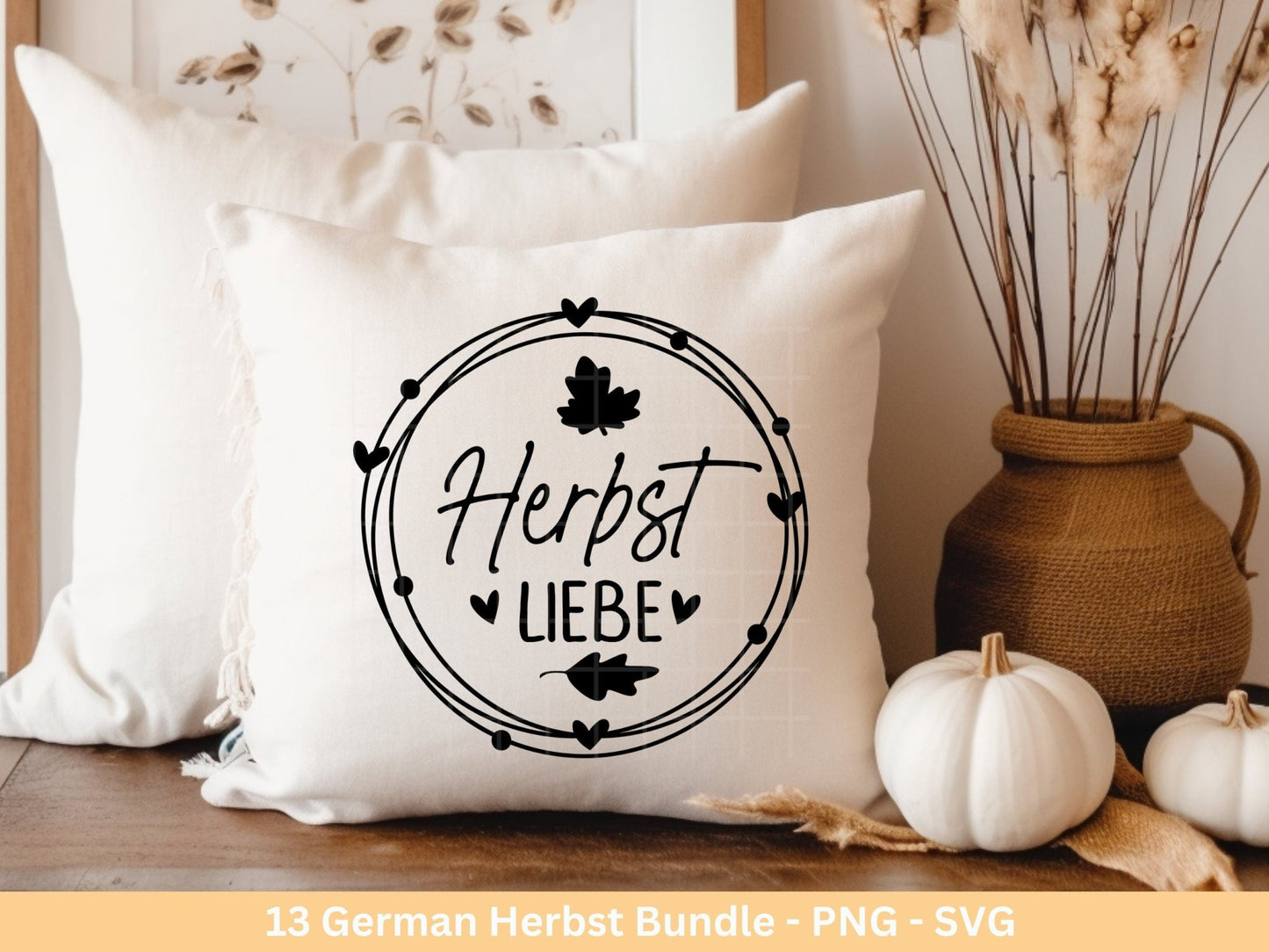 Deutsche Plotterdatei Herbst - Hallo Herbst - Cricut Silhouette Studio Plotterdatei - Herbstzauber - Herbstgrüße SVG Bundle - Kürbis Blätter - EmidaDesign