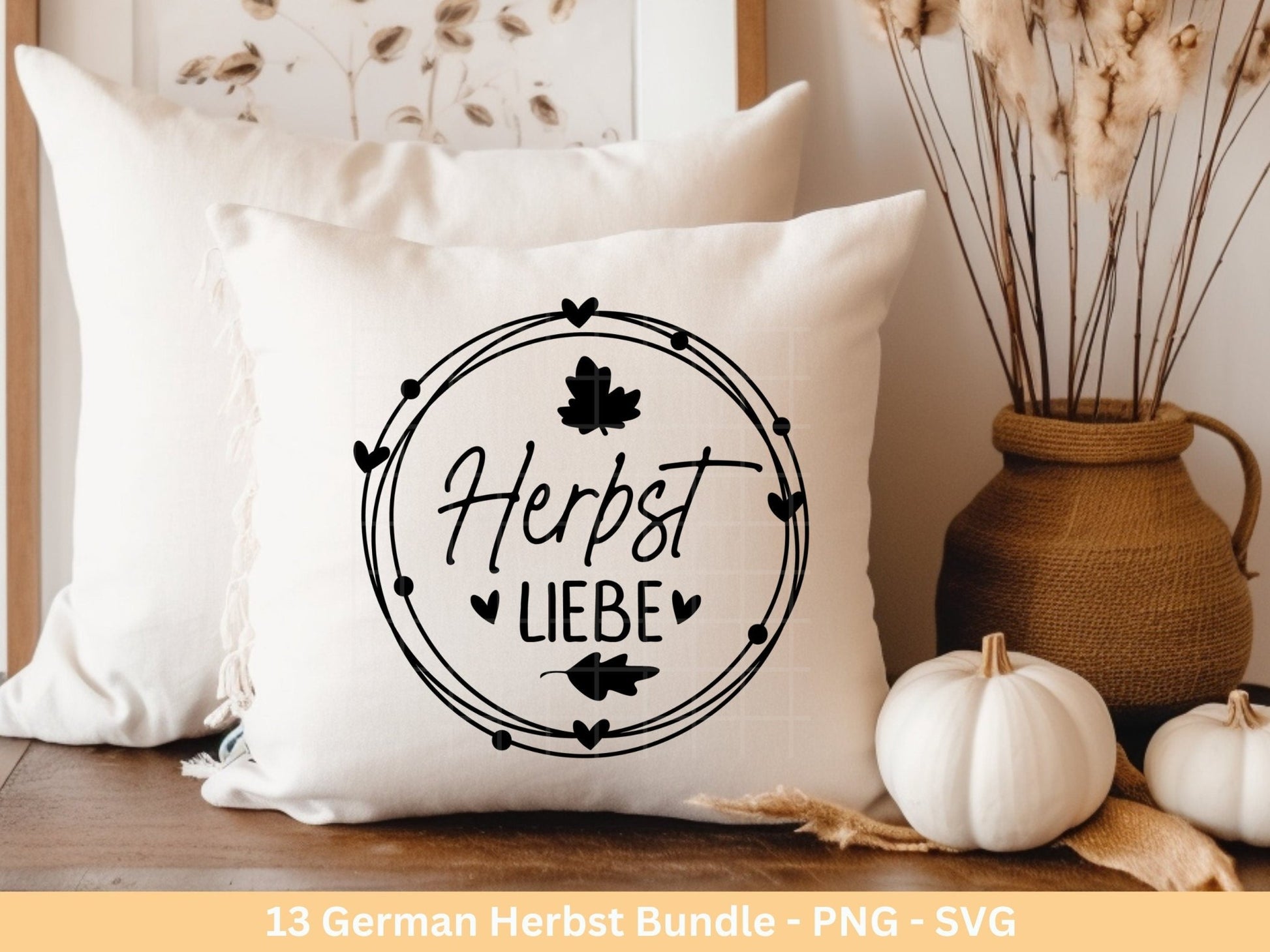 Deutsche Plotterdatei Herbst - Hallo Herbst - Cricut Silhouette Studio Plotterdatei - Herbstzauber - Herbstgrüße SVG Bundle - Kürbis Blätter - EmidaDesign