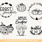 Deutsche Plotterdatei Herbst - Hallo Herbst - Cricut Silhouette Studio Plotterdatei - Herbstzauber - Herbstgrüße SVG Bundle - Kürbis Blätter - EmidaDesign