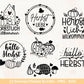 Deutsche Plotterdatei Herbst - Hallo Herbst - Cricut Silhouette Studio Plotterdatei - Herbstzauber - Herbstgrüße SVG Bundle - Kürbis Blätter - EmidaDesign