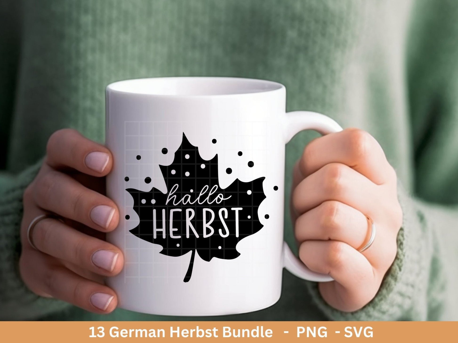 Deutsche Plotterdatei Herbst - Hallo Herbst - Cricut Silhouette Studio Plotterdatei - Herbstzauber - Herbstgrüße SVG Bundle - Kürbis Blätter - EmidaDesign