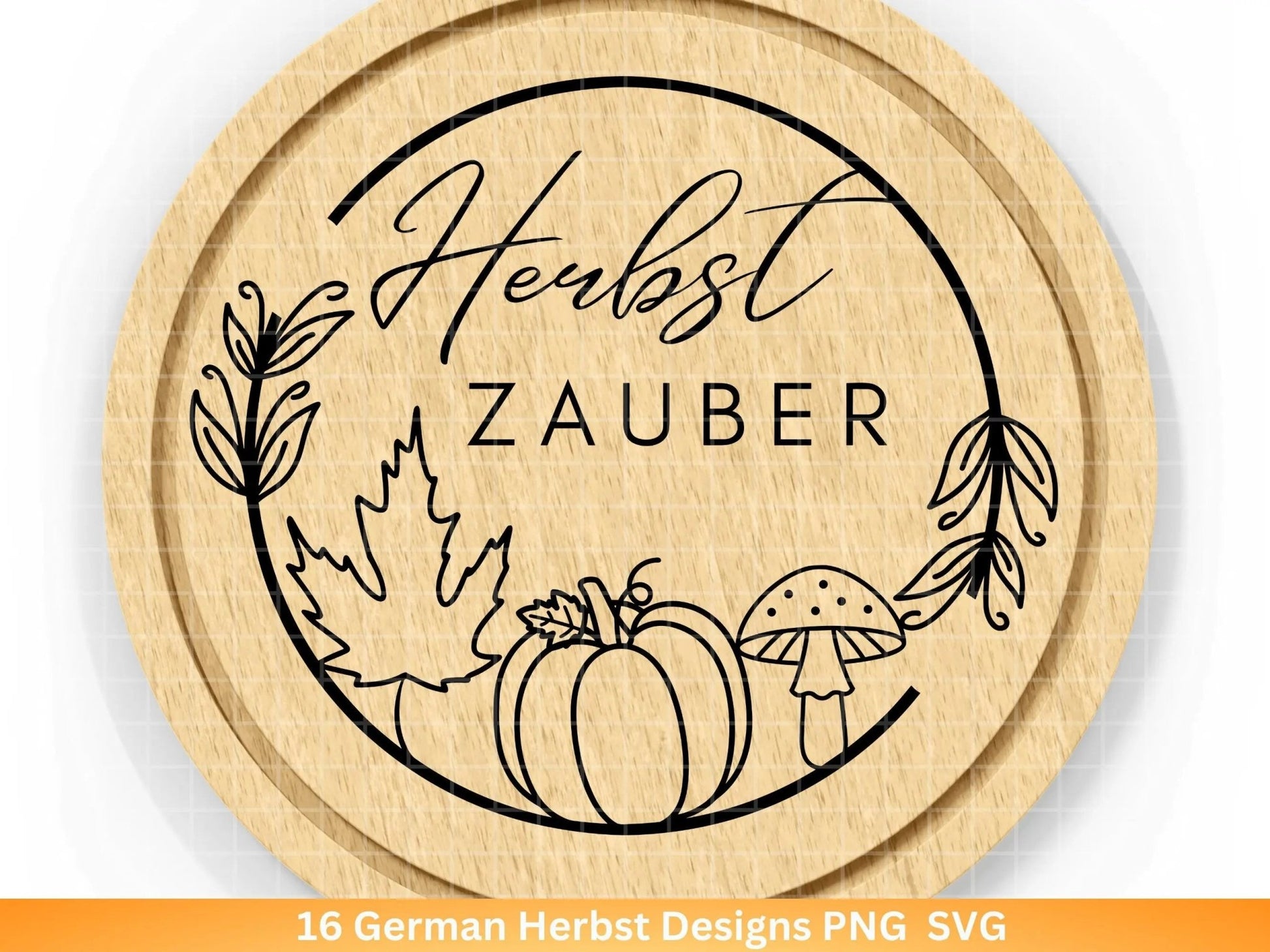 Deutsche Plotterdatei Herbst - Hallo Herbst - Cricut Silhouette Studio Plotterdatei -Herbstzauber - Herbstgrüße SVG Bundle - Kürbis Blätter