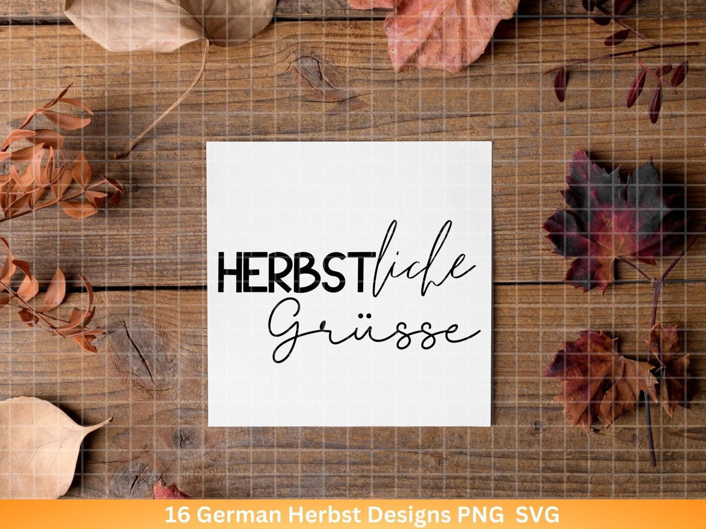 Deutsche Plotterdatei Herbst - Hallo Herbst - Cricut Silhouette Studio Plotterdatei -Herbstzauber - Herbstgrüße SVG Bundle - Kürbis Blätter