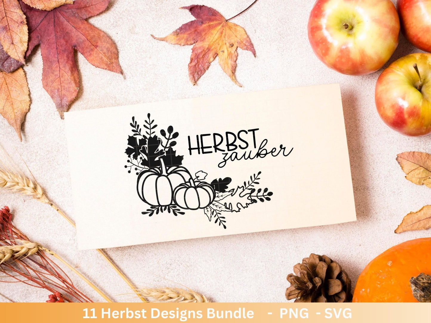 Deutsche Plotterdatei Herbst - Hallo Herbst - Cricut svg - Herbstzauber - Herbstgrüße SVG Bundle - Kürbis Blätter - Laserdatei Herbst - Igel - EmidaDesign