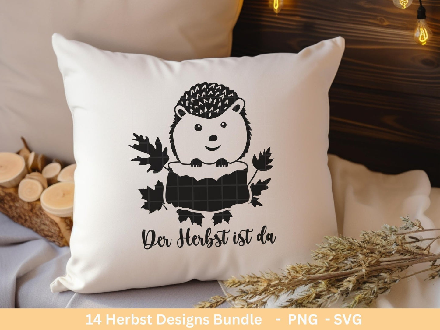 Deutsche Plotterdatei Herbst - Hallo Herbst - Cricut svg - Herbstzauber - Herbstgrüße SVG Bundle - Kürbis Blätter - Laserdatei Herbst Igel - EmidaDesign