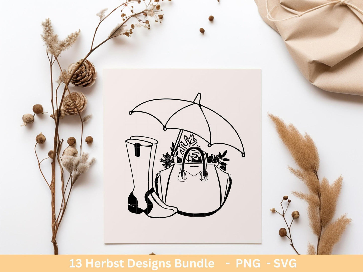 Deutsche Plotterdatei Herbst - Hallo Herbst - Cricut svg - Herbstzauber - Herbstgrüße SVG Bundle - Kürbis Blätter - Laserdatei Herbst Pilze - EmidaDesign