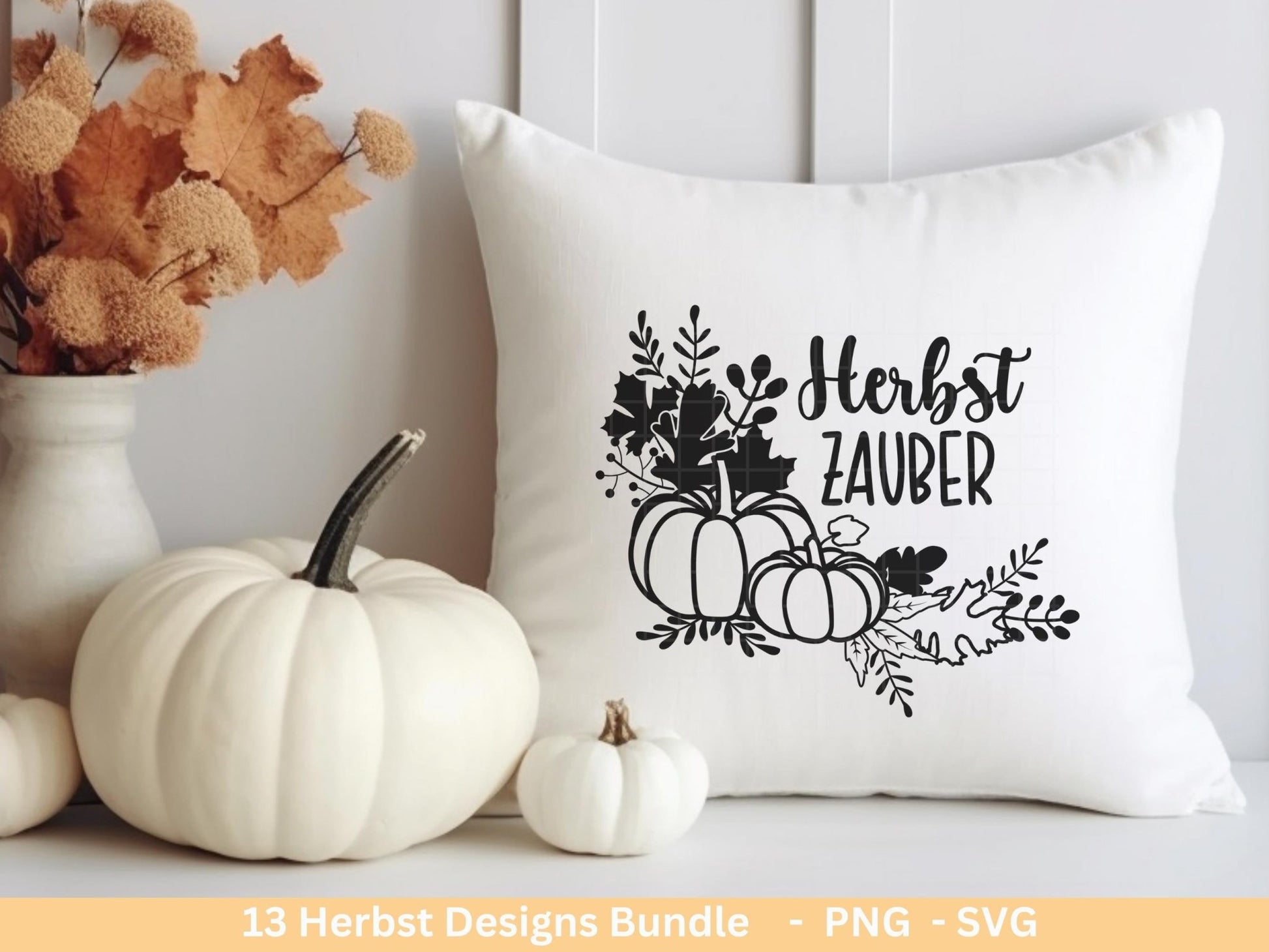 Deutsche Plotterdatei Herbst - Hallo Herbst - Cricut svg - Herbstzauber - Herbstgrüße SVG Bundle - Kürbis Blätter - Laserdatei Herbst Pilze - EmidaDesign