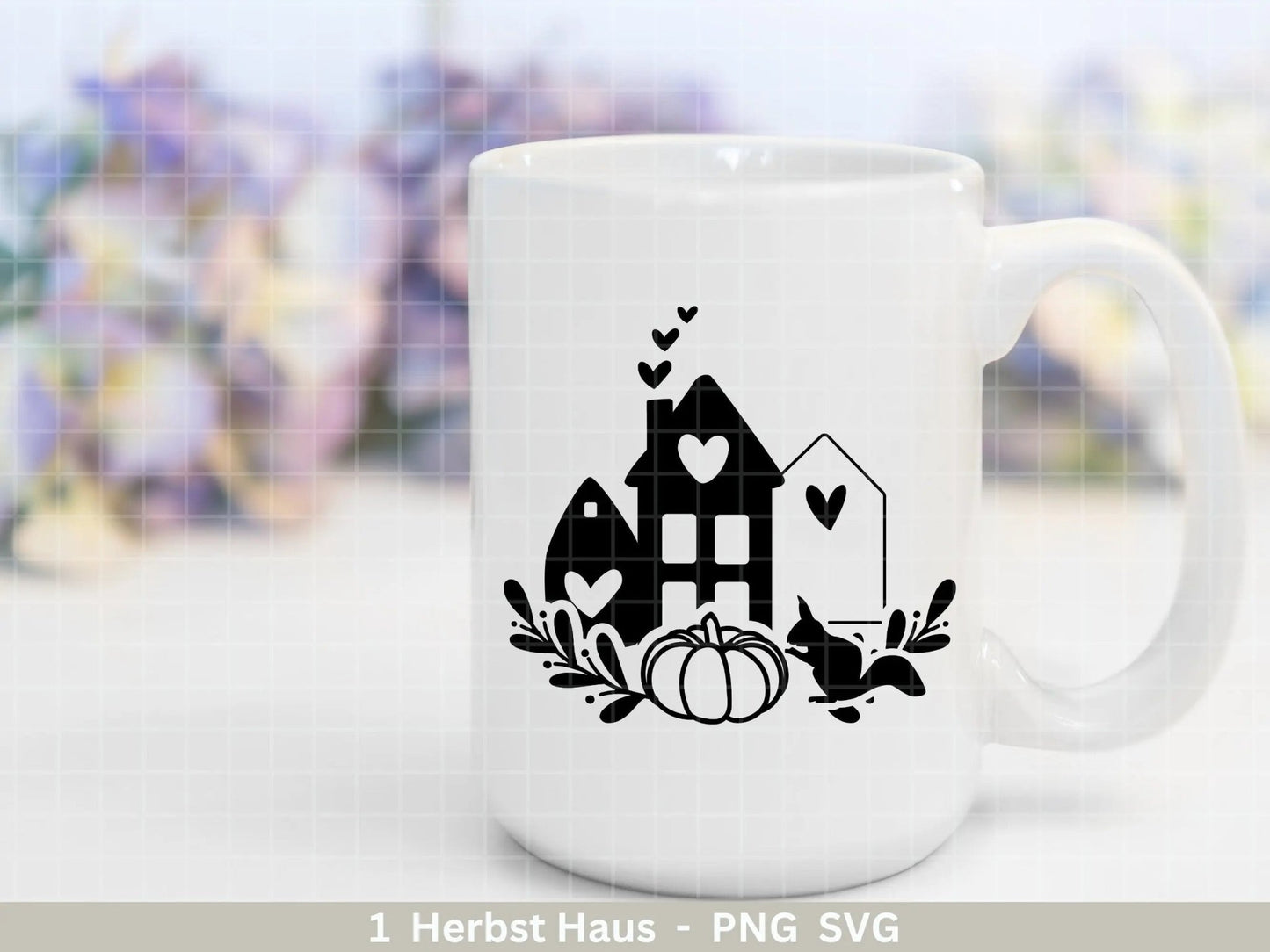 Deutsche Plotterdatei Herbst Haus - Herbstlich Willkommen - Cricut Silhouette Studio Plotterdatei -Herbstzauber - Herbstgrüße - Kürbis