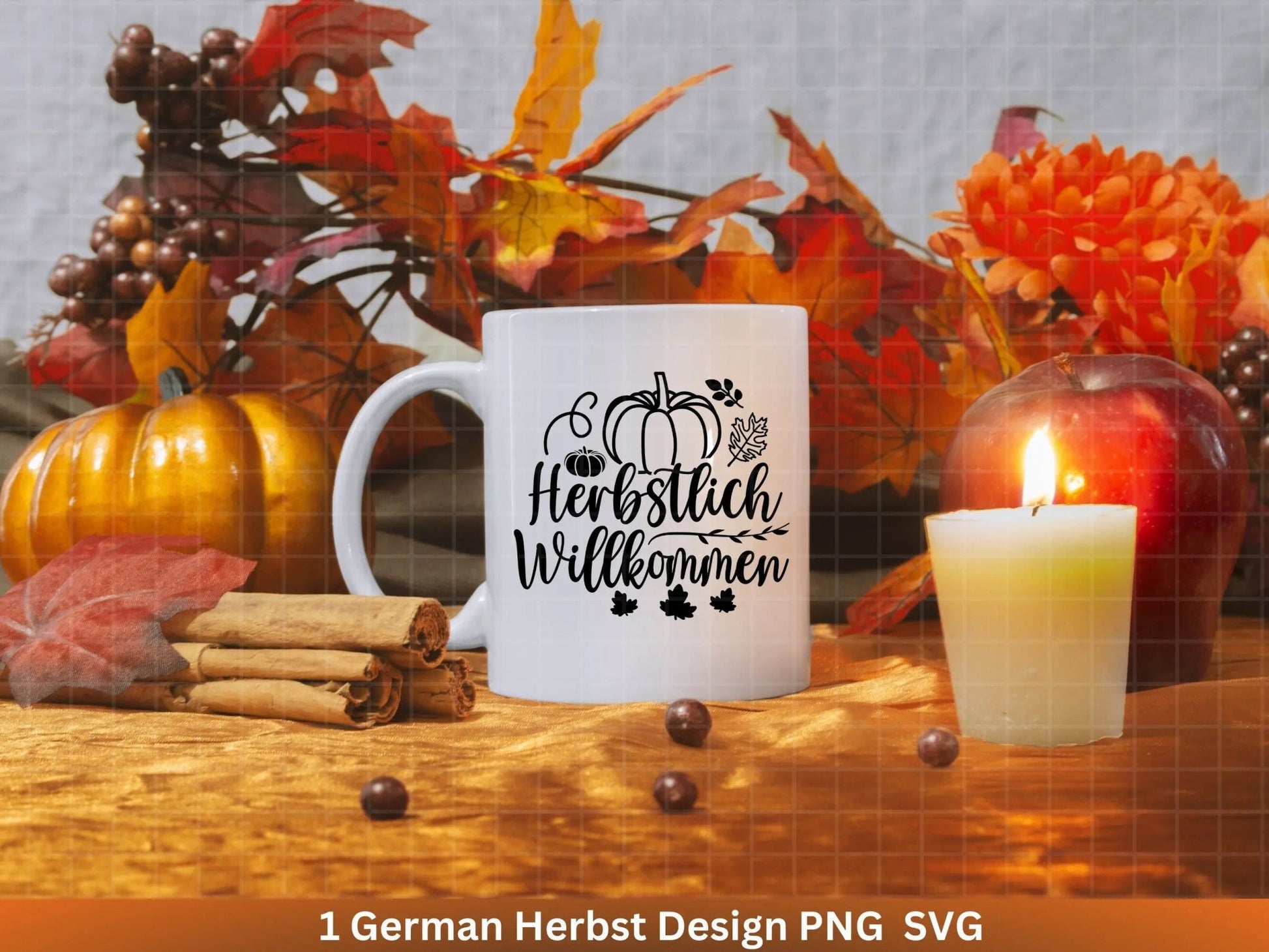 Deutsche Plotterdatei Herbst - Herbstlich Willkommen - Cricut Silhouette Studio Plotterdatei -Herbstzauber - Herbstgrüße - Kürbis Blätter