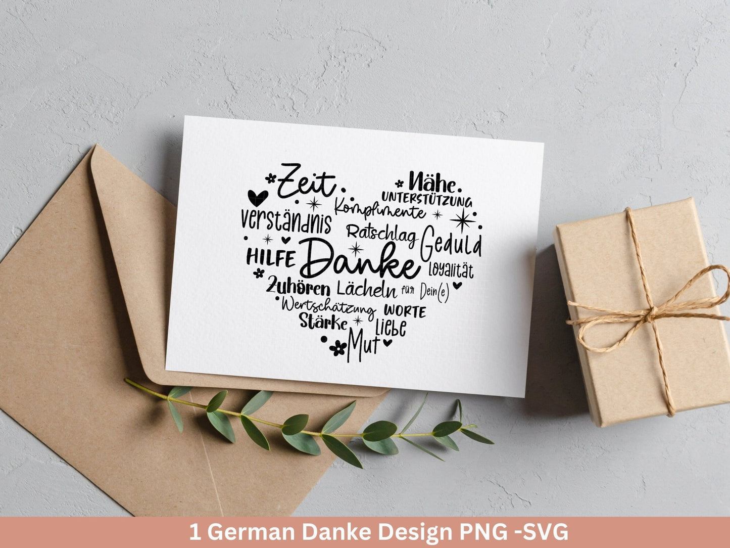 Deutsche Plotterdatei Herz Danke- Plotterdatei Muttertag svg - Herz svg - Deutsche Sprüche svg - Plotterdatei Danke - Cricut Silhouette